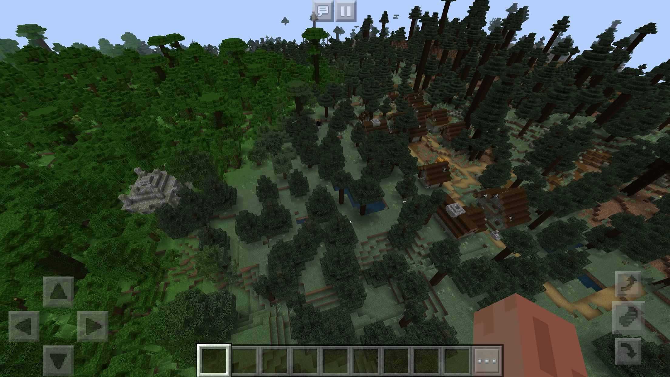 Jungle pyramid next to zombie village at spawn r/minecraftseeds