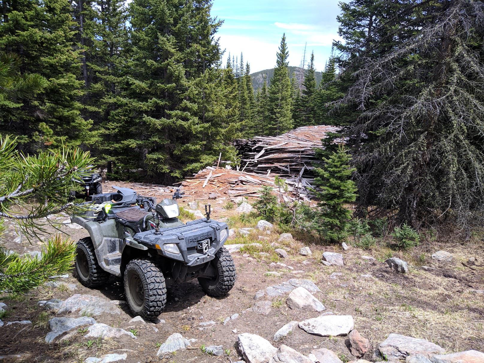 Took a few quads up Ballard Road, looks like on some old saw mill