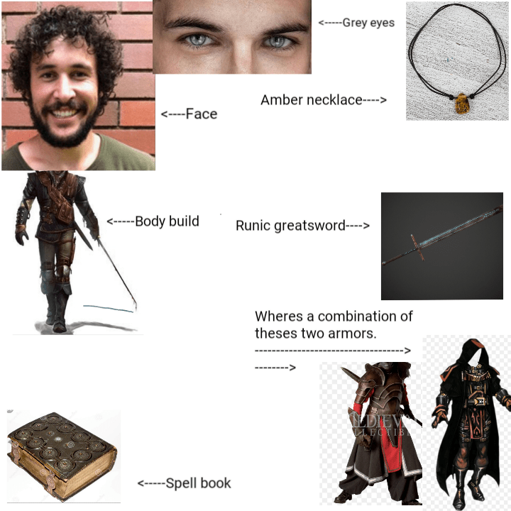 [LFA] John Amberite Eldritch knight/ war magic wizard characterdrawing