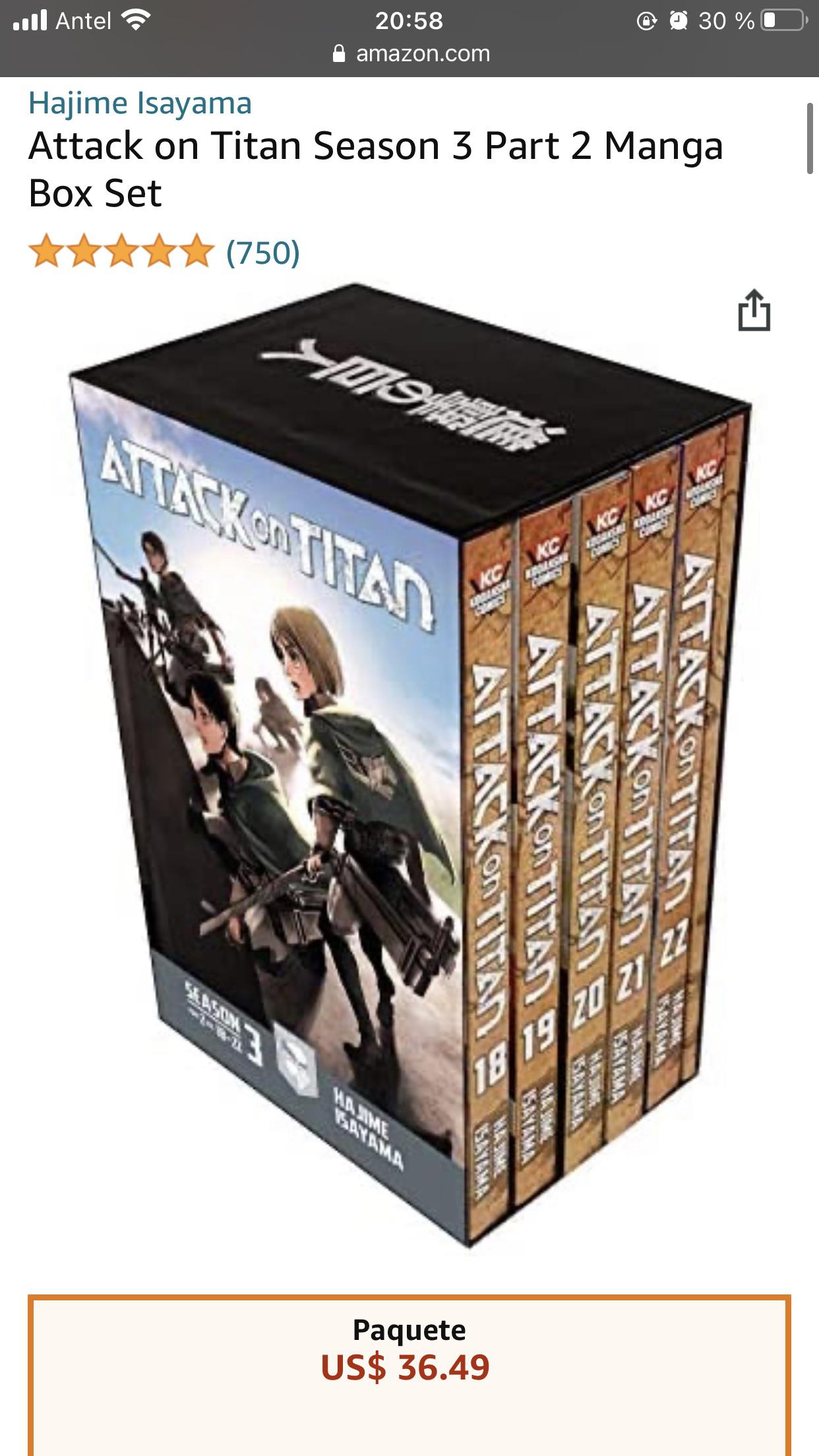 Aot box set season 3 part 2 34 off. I bought part 1 and 2 but the