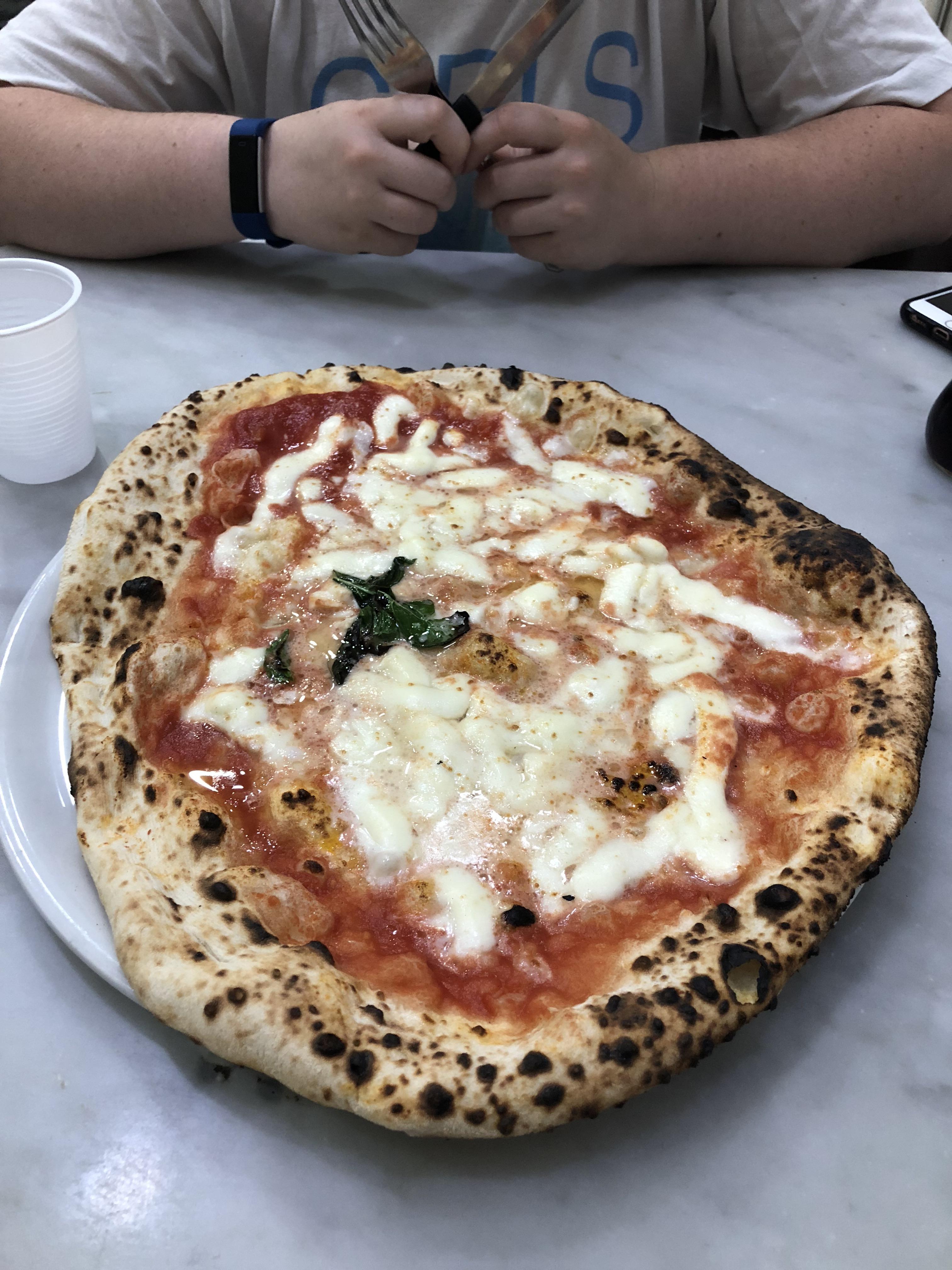 Pizza from the famous L'Antica Pizzeria da Michele in Napoli, Italy. I