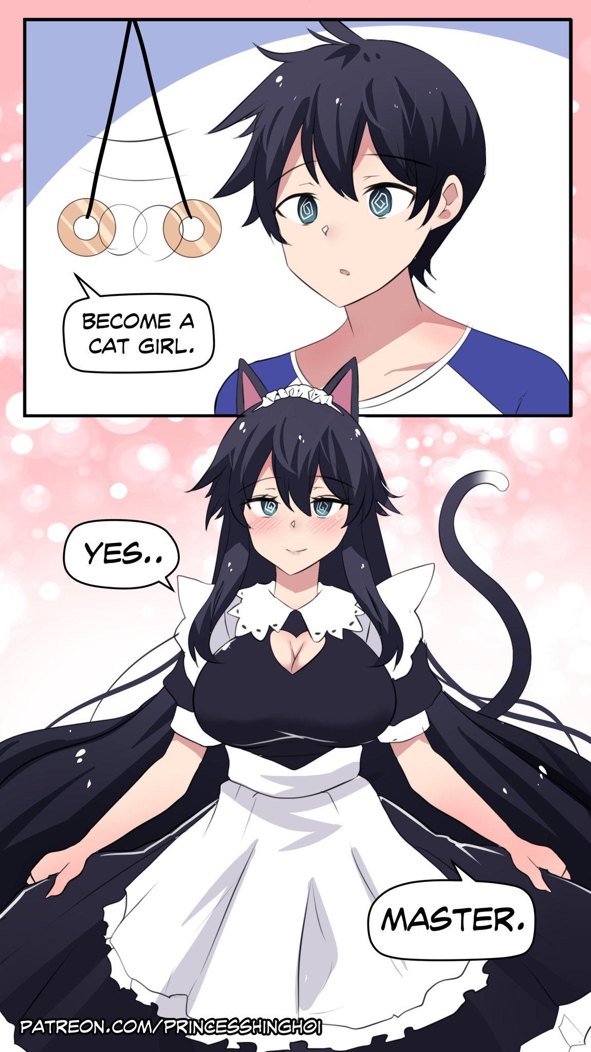 Rare photo of a cat girl being created [2025, Colorized] (Princess