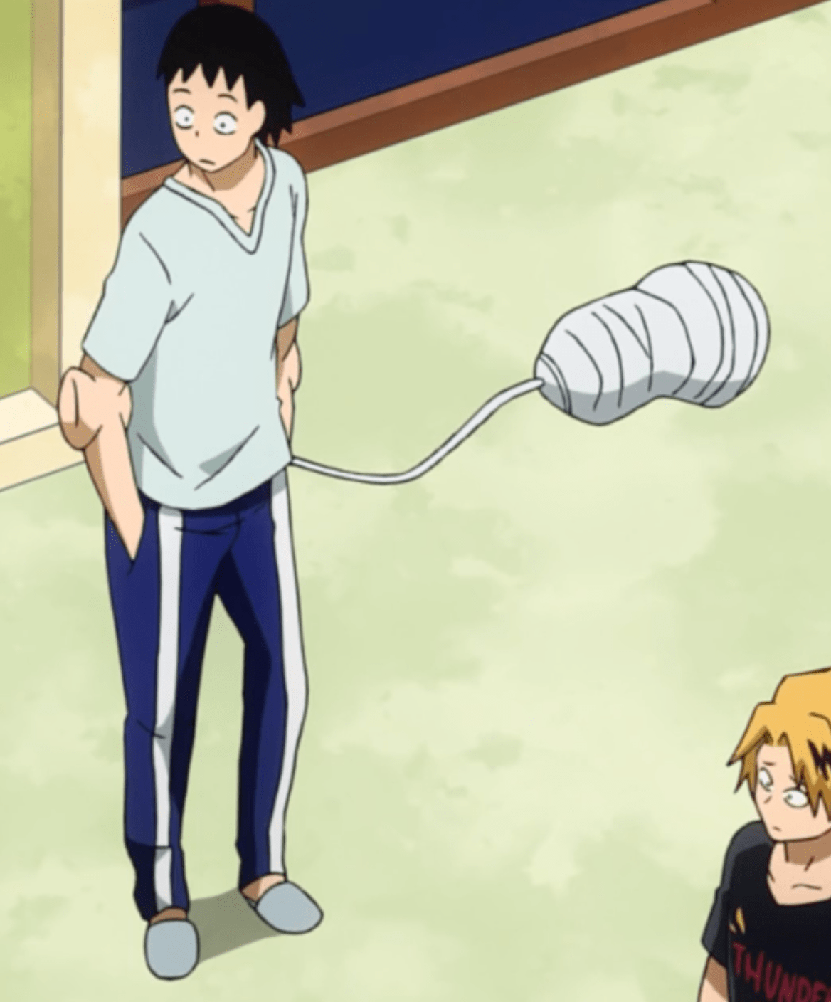 In the episode where the class is moving into the dorm, Sero is