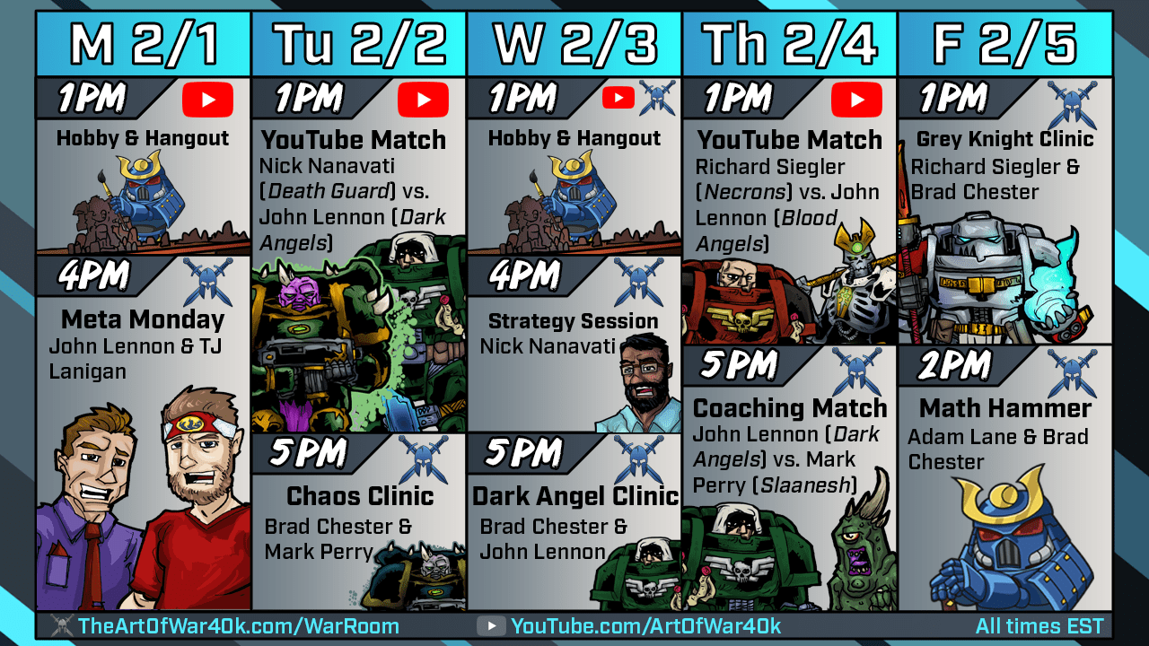 John's new Dark Angels list using the brand new supplement versus Nick's updated Death Guard