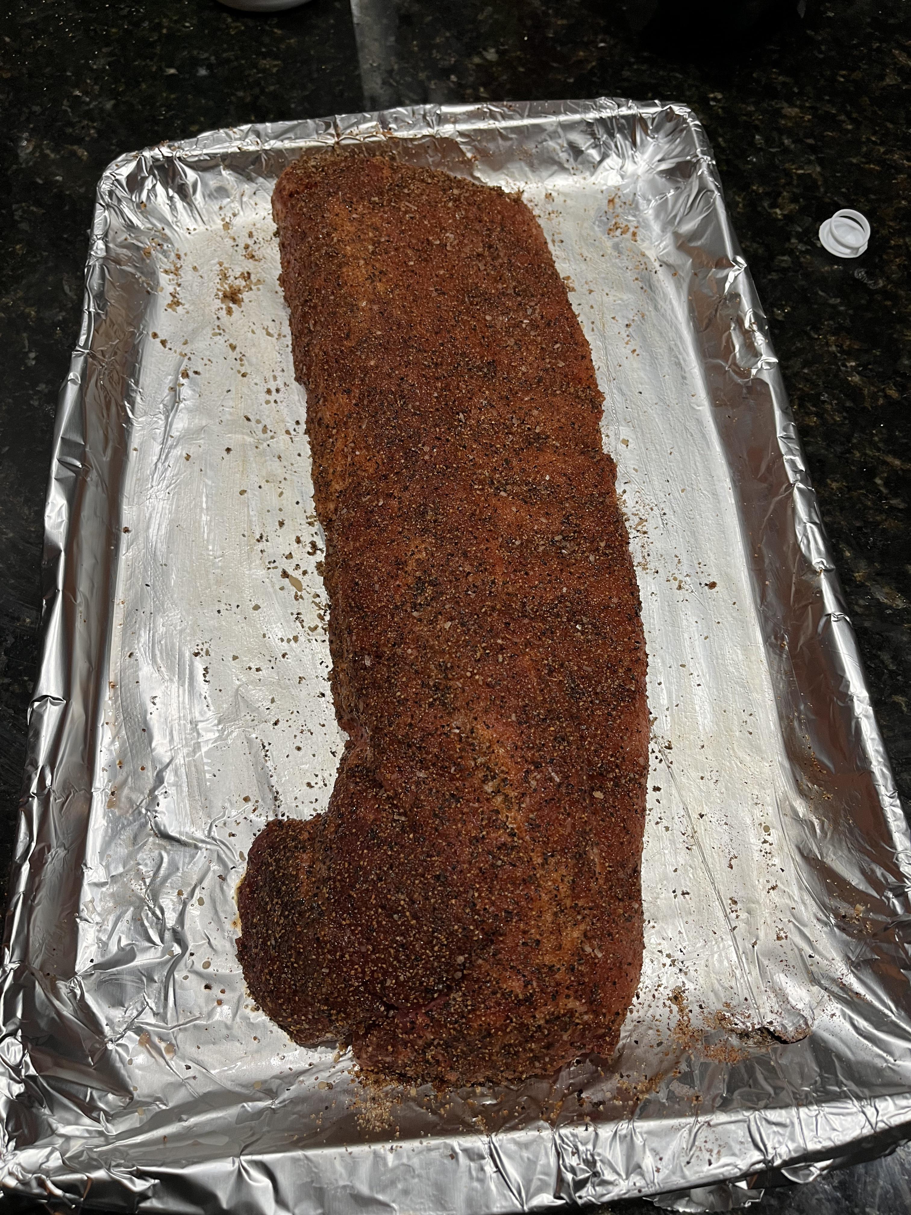 Keto baby back ribs about to make their way to the smoker! My first