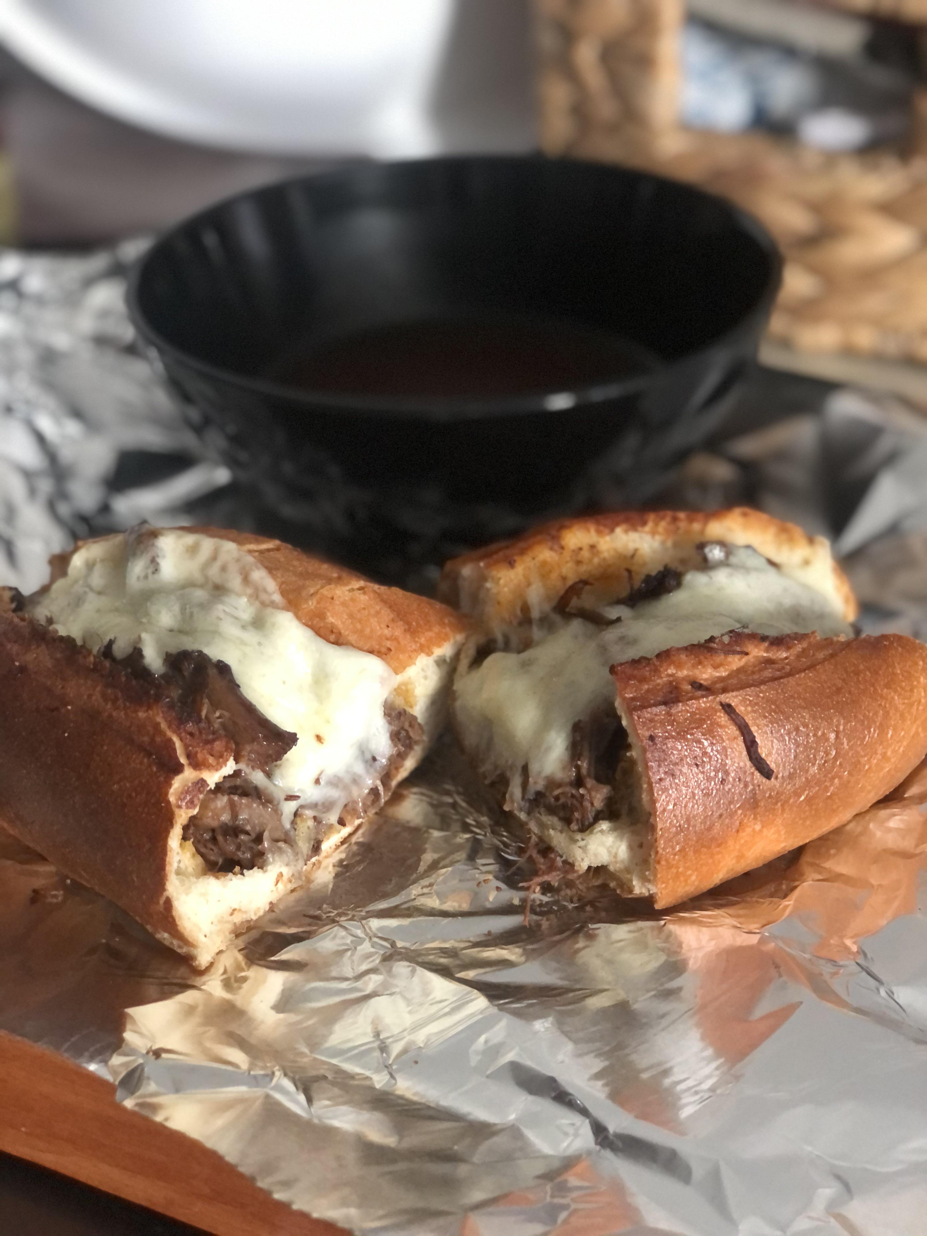 French dip from leftover pot roast [homemade] r/food