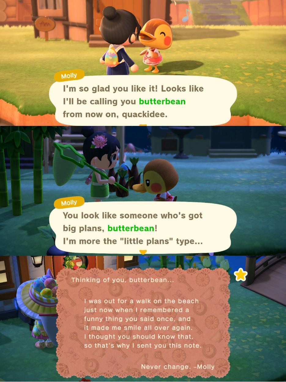 First time playing Animal Crossing and I did not you get nicknames from