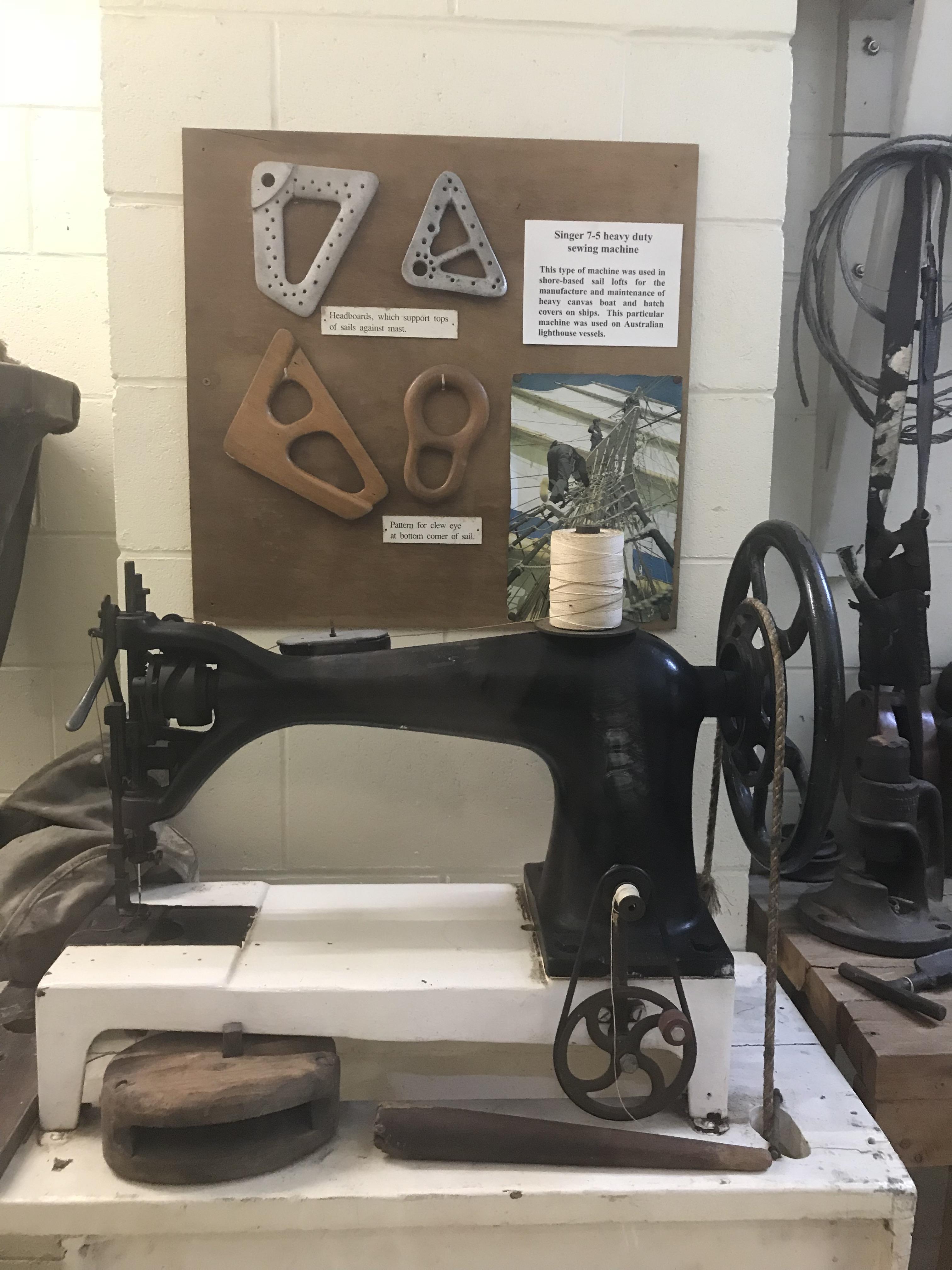 Giant old sewing machine for sails ) it was a beautiful machine r/sewing
