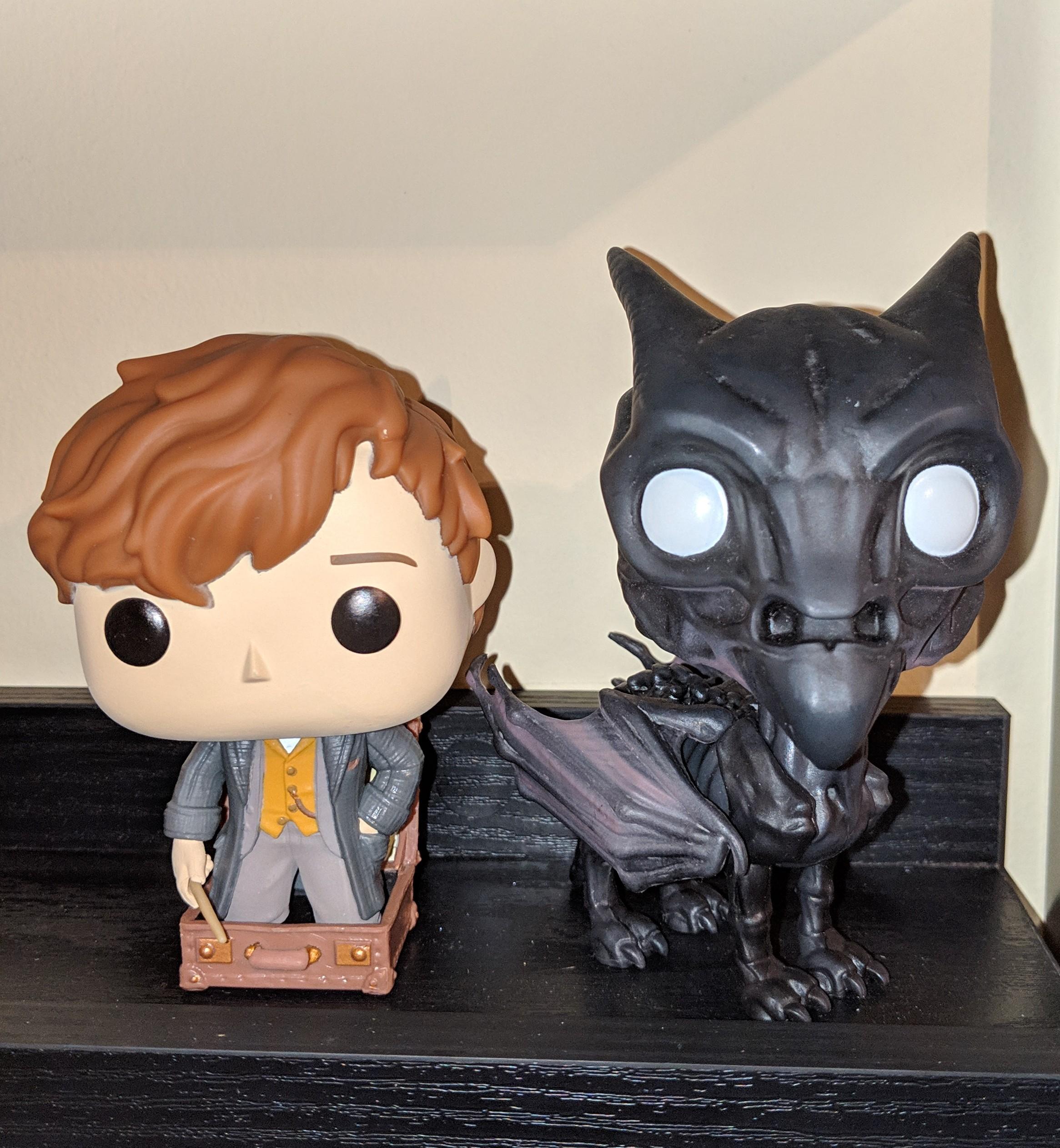 Two newest in my collection B&N Scamander and my Patronus r/harrypotter