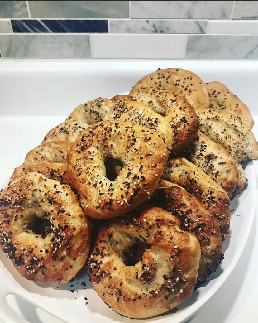 Homemade everything bagels. A little ugly, a whole lotta delicious. r