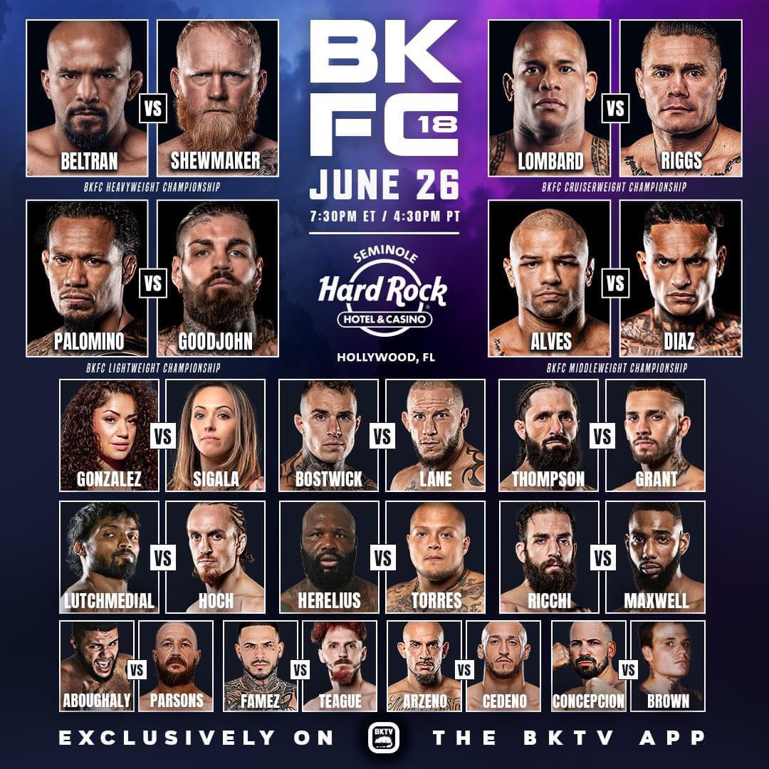 BKFC 18 Fight Card Finalized BareKnuckleFC