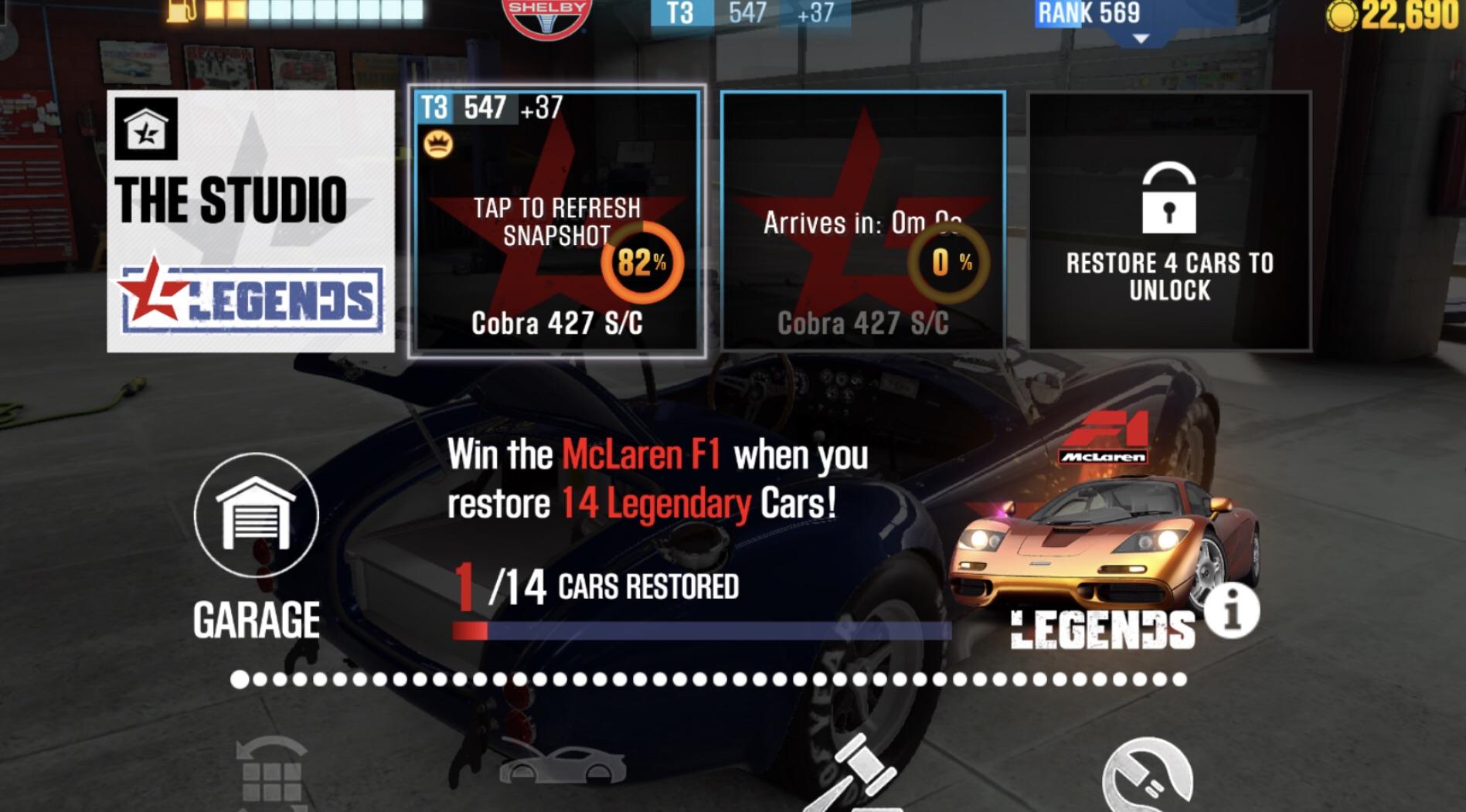 Legends car not delivering. CSRRacing2
