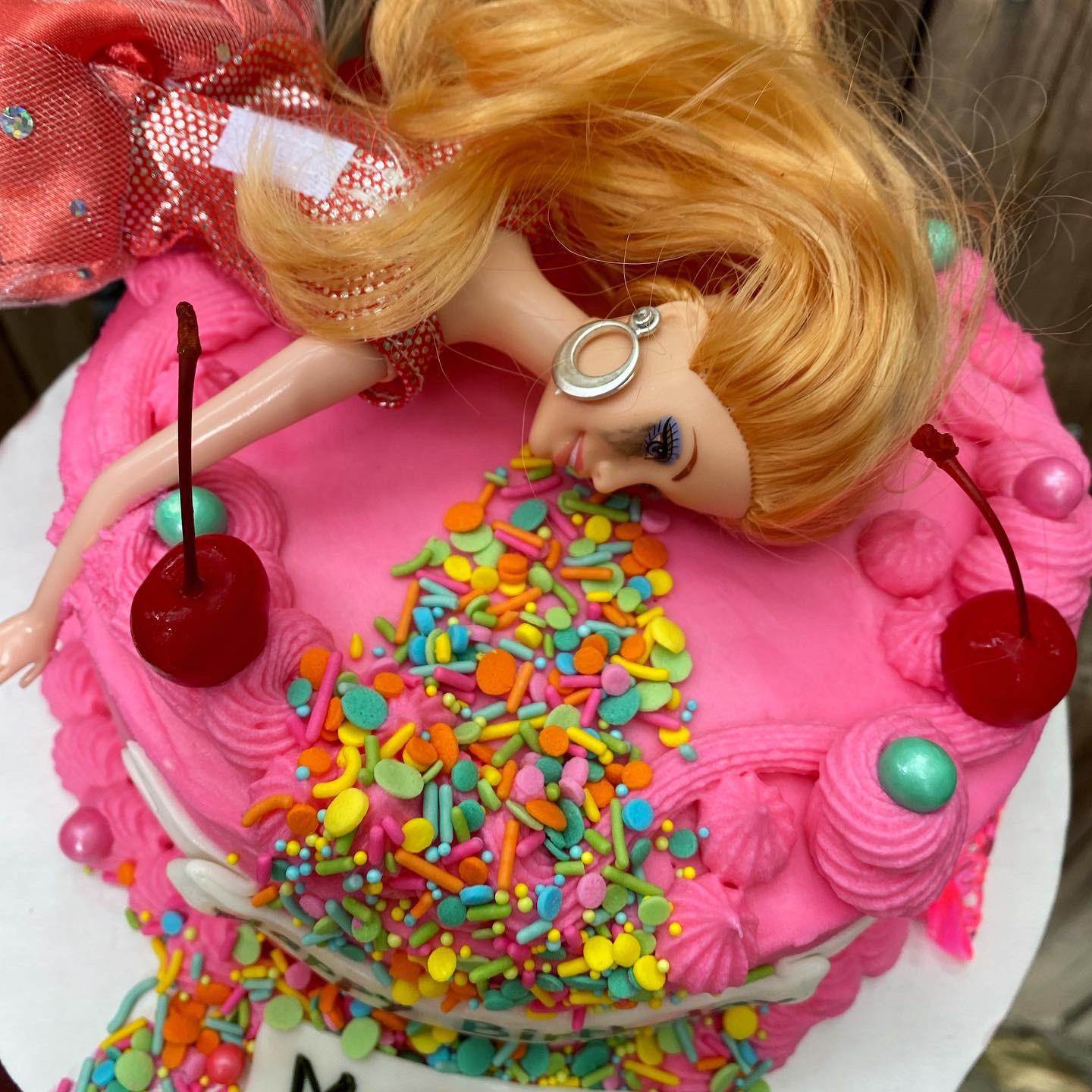 21st Birthday Cake Barbie Throwing Up