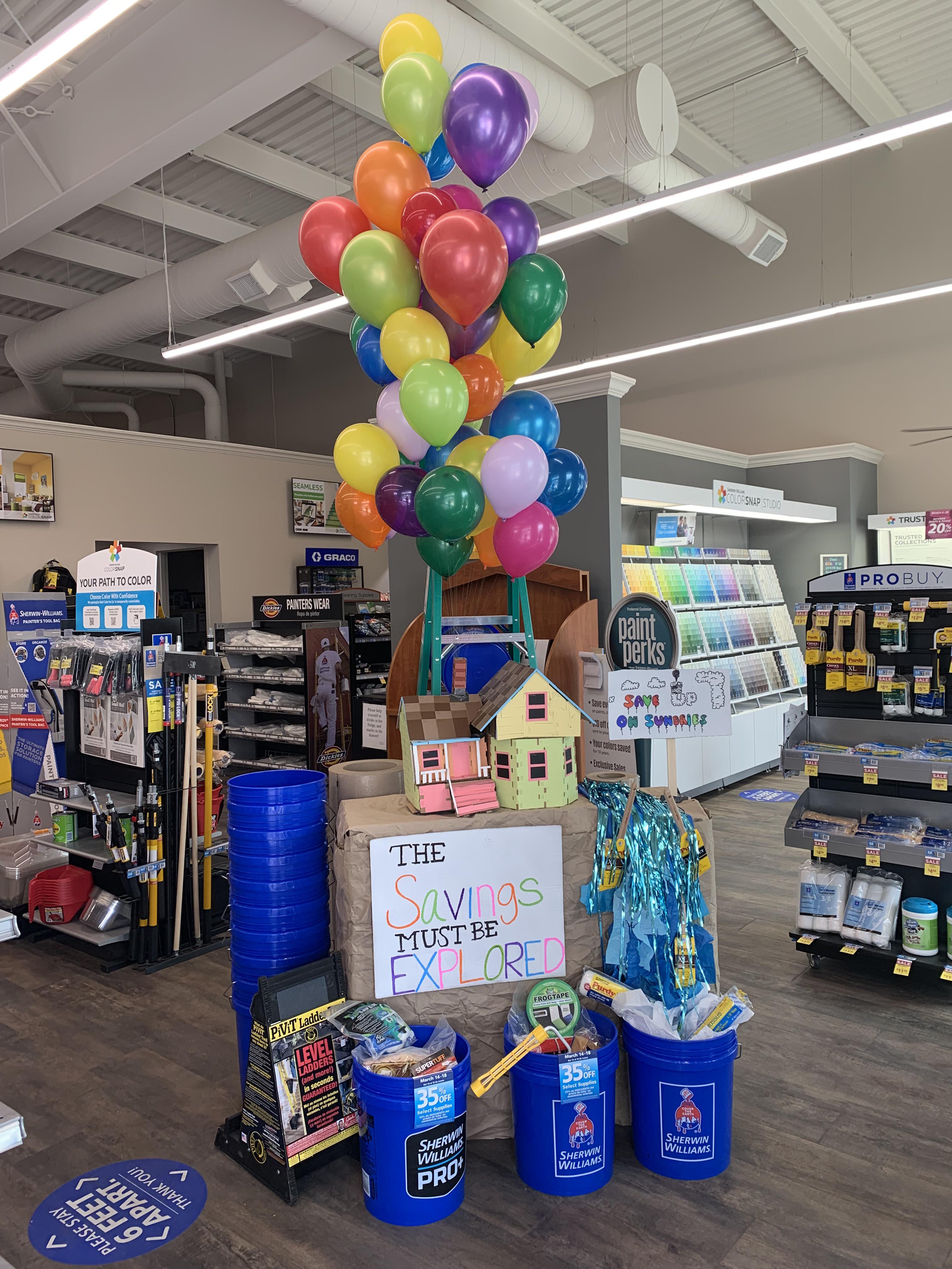 Our blue bucket sale display r/sherwinwilliams