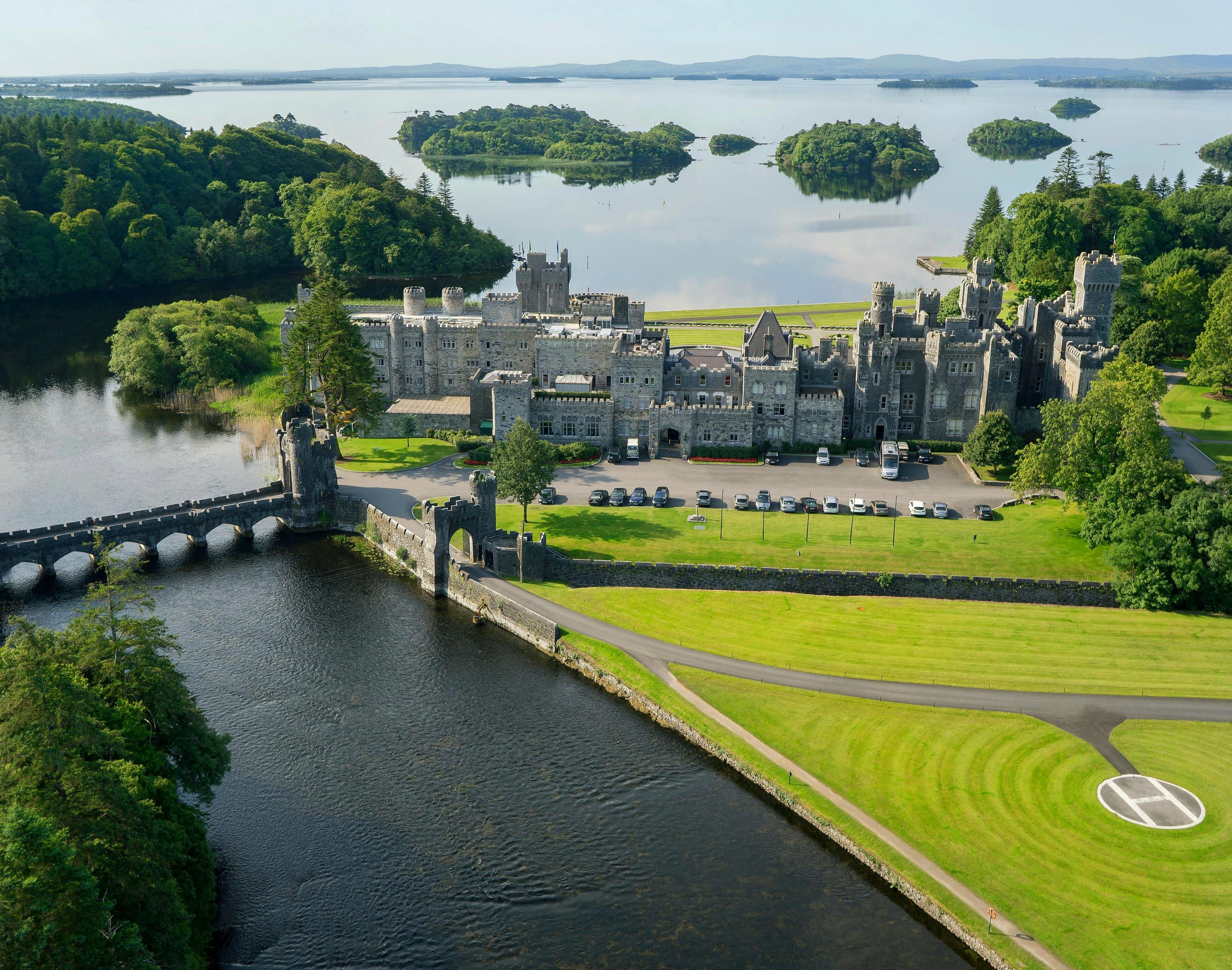 The 13th century Ashford Castle on the shores of Lough Corrib, Cong
