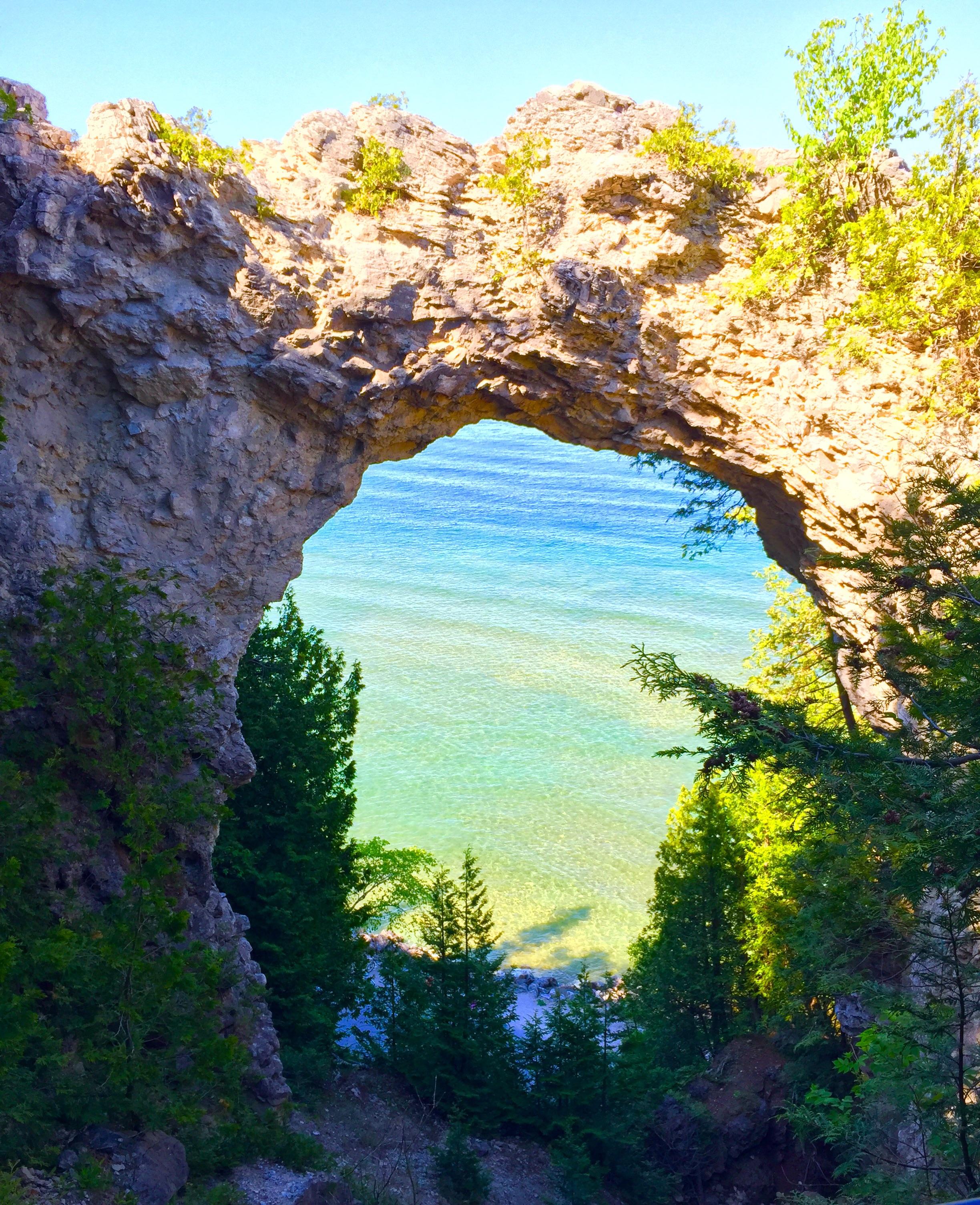 Arch Rock, in Mackinac Island State Park r/pics