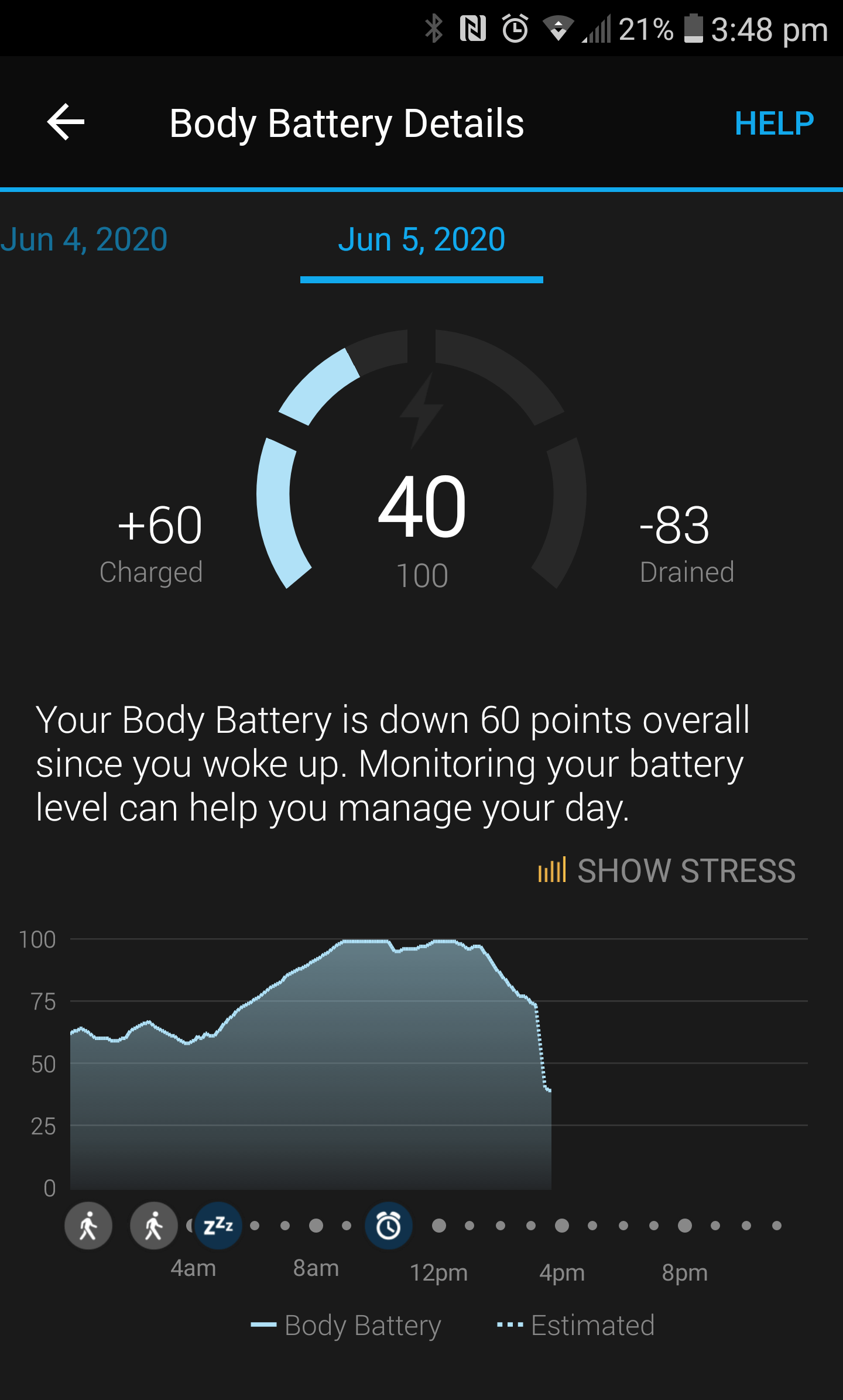 Body battery weirdness r/Garmin
