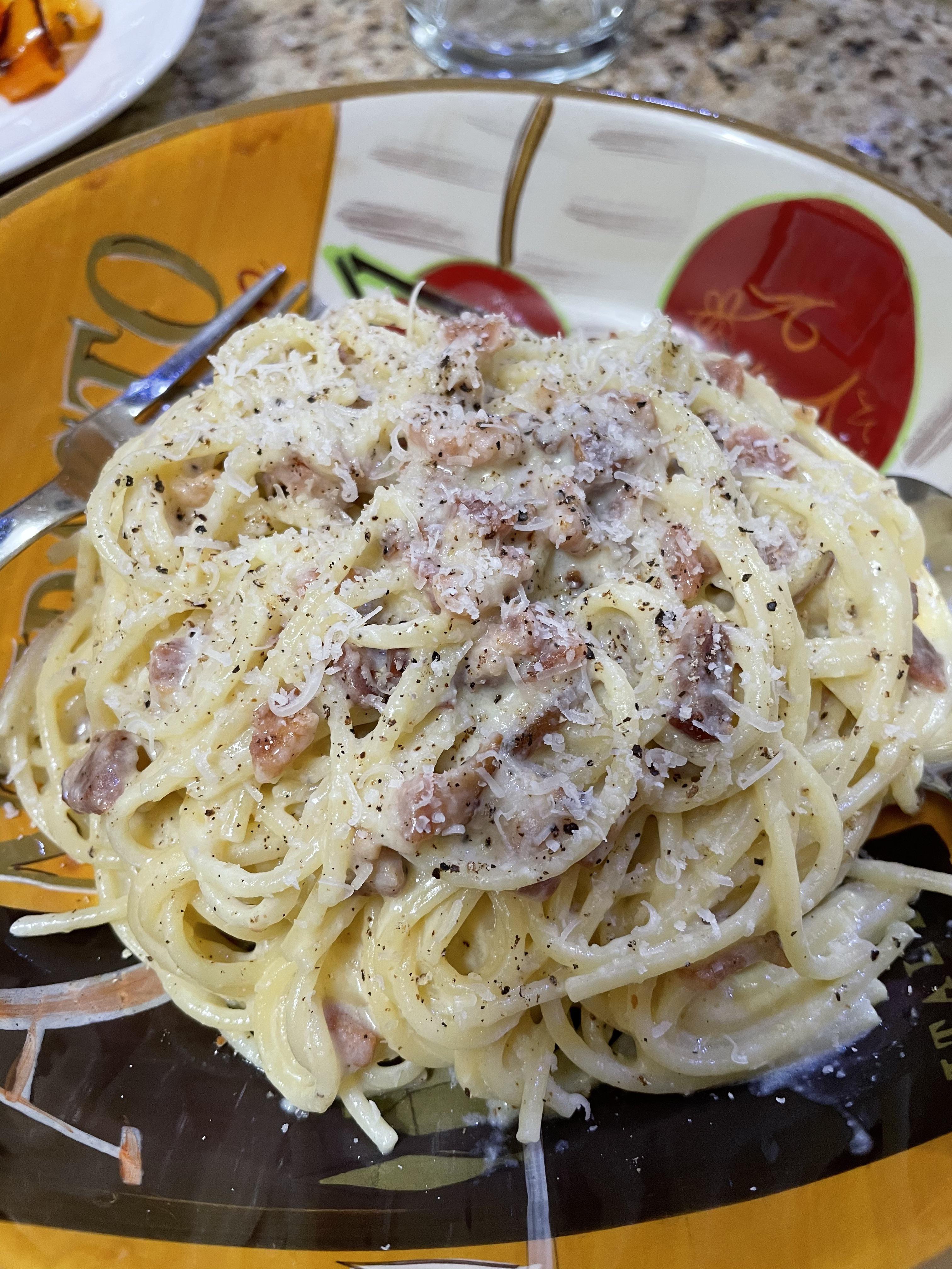 [homemade] Spaghetti Carbonara r/FoodPorn