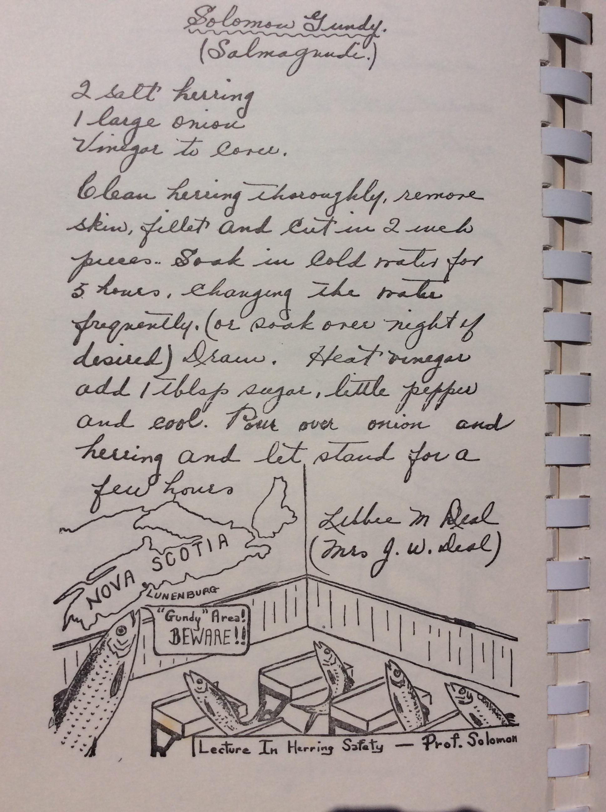 “Solomon Gundy” from 1953 Lunenburg NS church recipe book r/Old_Recipes