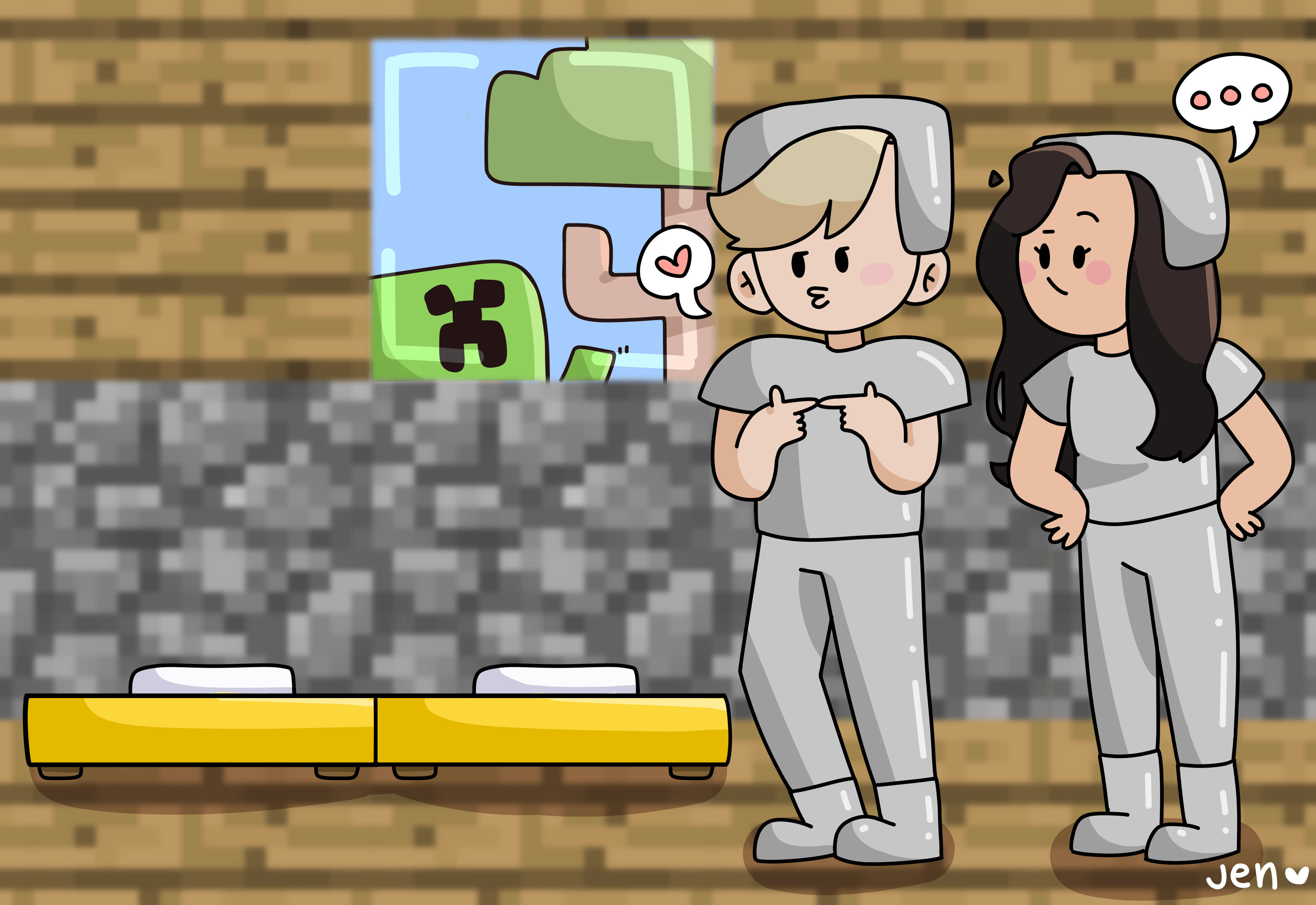 what if i 😳put my minecraft bed 😳next to yours 😳aha ha jk 😳unless r/xqcow