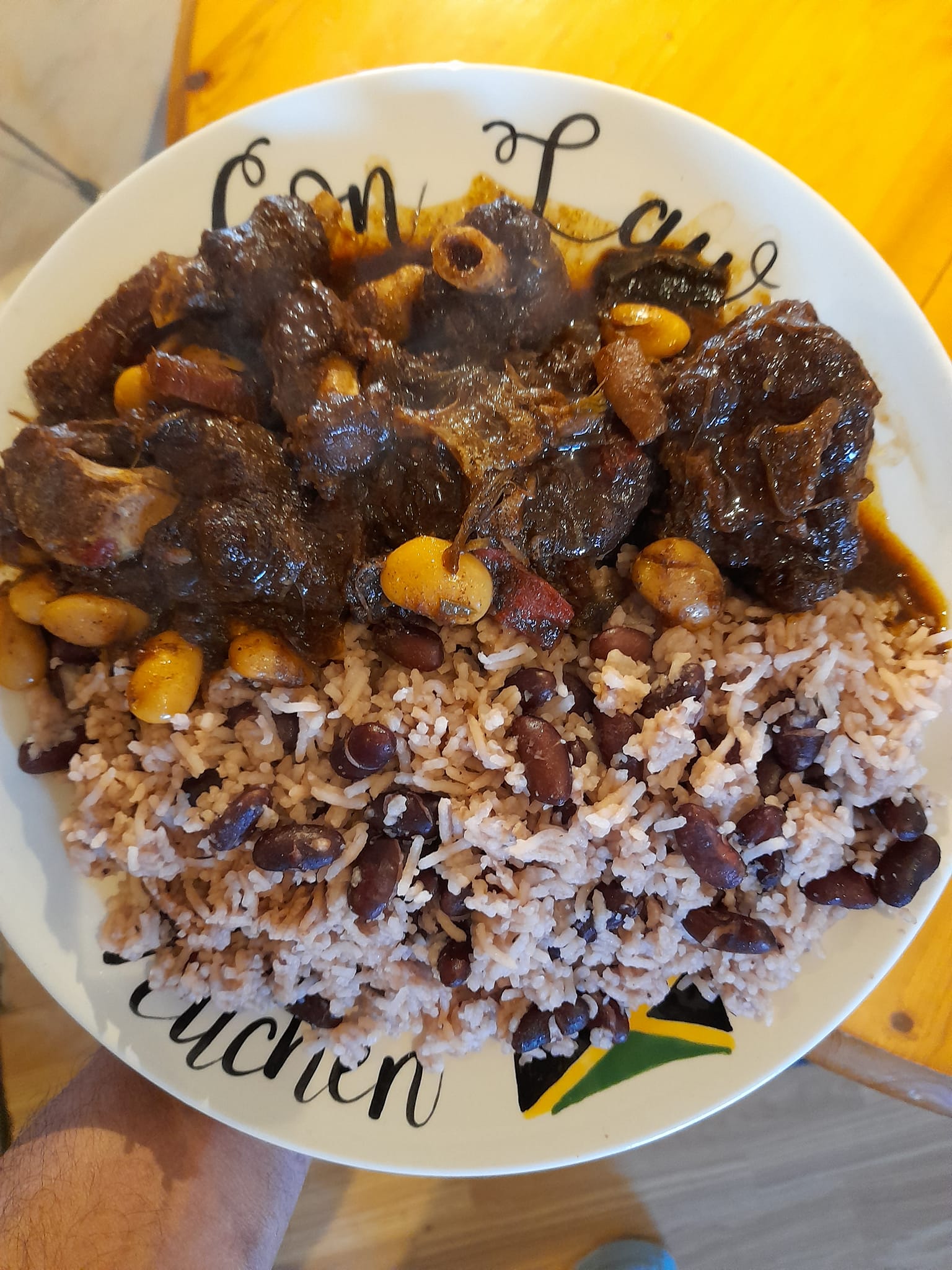 Oxtail with Rice and Peas JamaicanFood