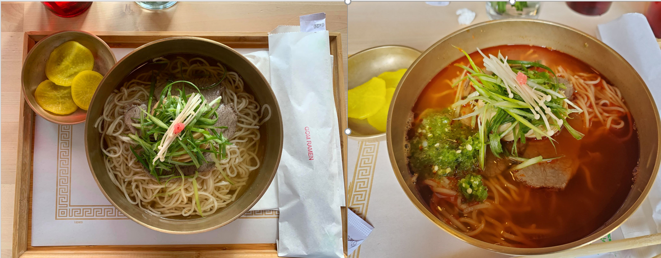 Regular and spicy level 3 ramen from 'Gom ramen' in El Paso, shio style broth with noodles made