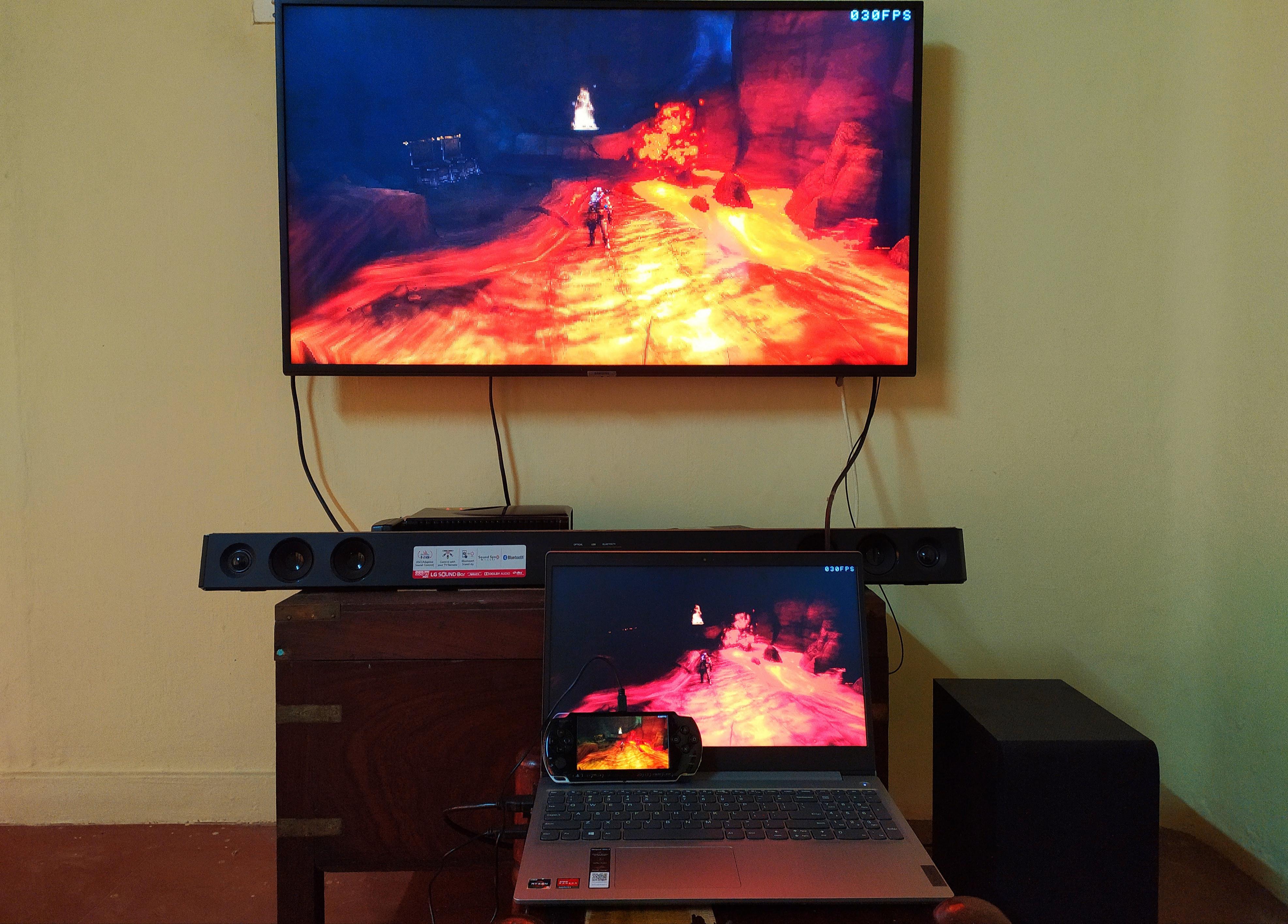 A not so straightforward way to play PSP on a tv ( using remote joy