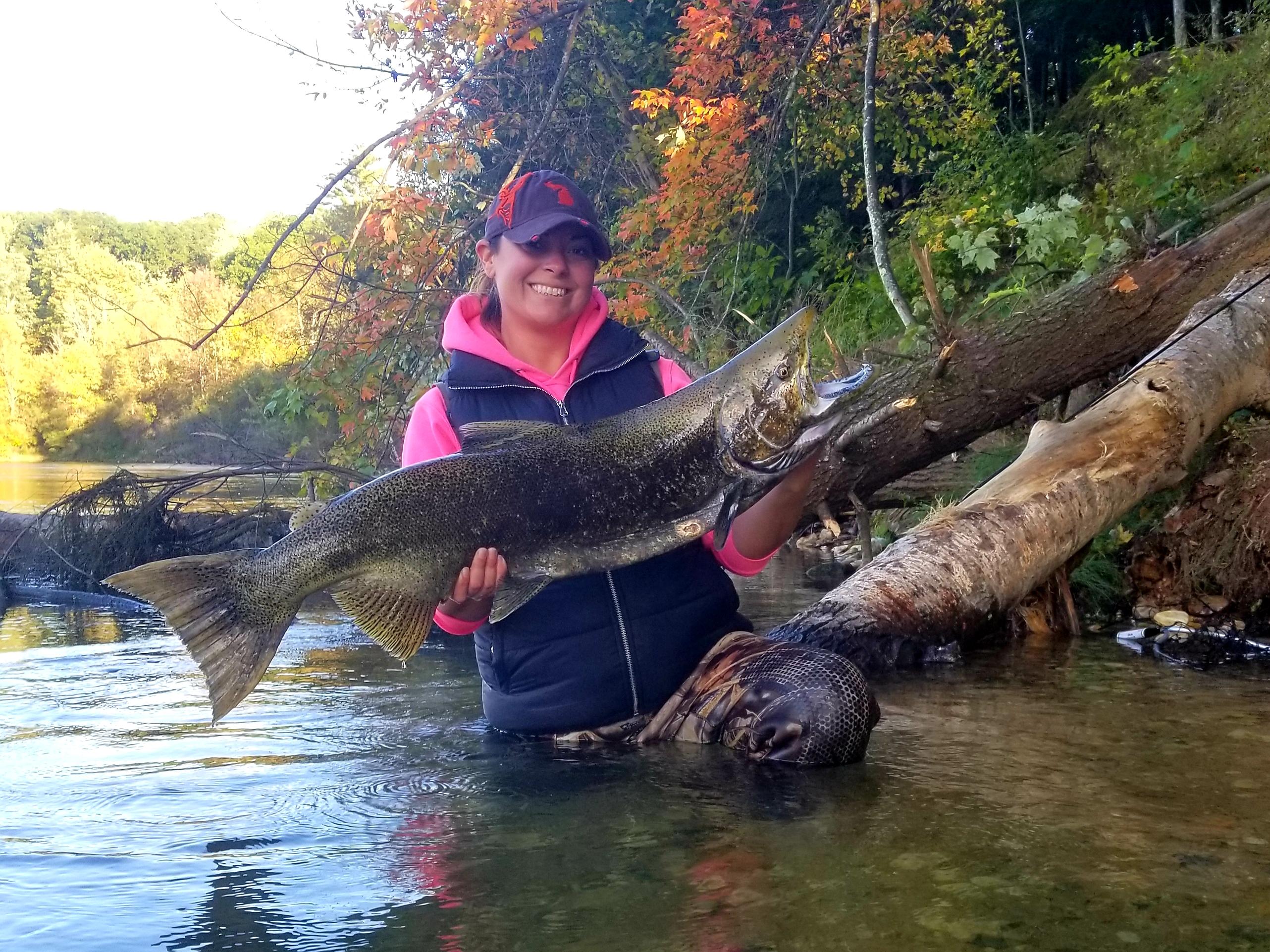 My 20lb Chinook caught in the Tunk Hole Manistee, MI r/Fishing