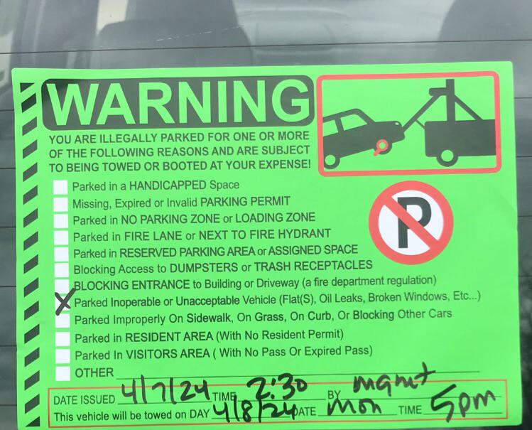 Apartment towed my car r/legal