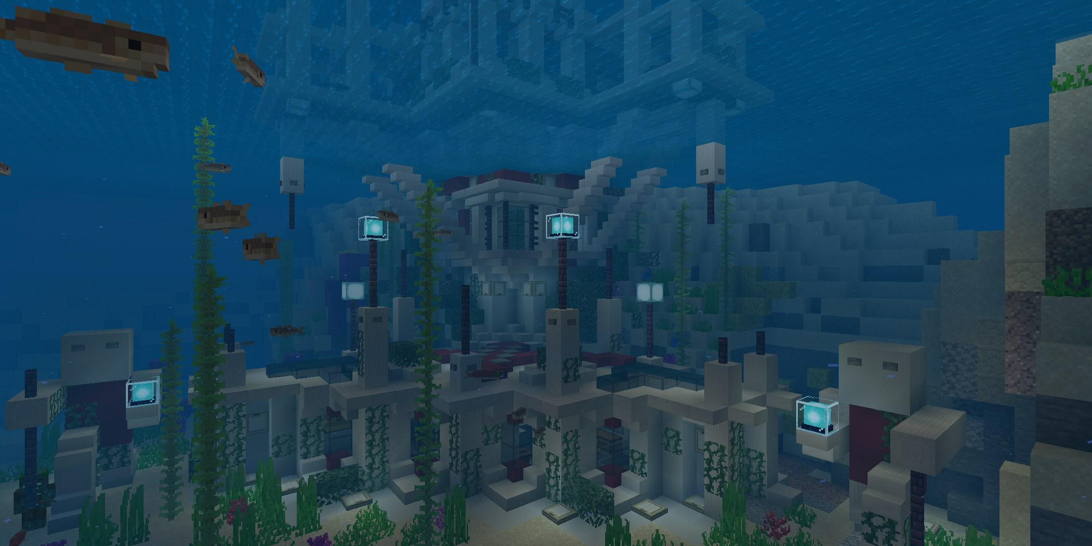 Just my underwater house r/Minecraftbuilds