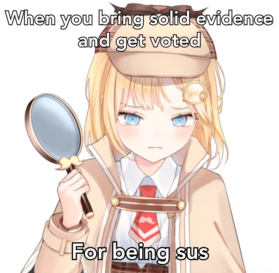 Amelia Watson hololive english meme r/AmongUs