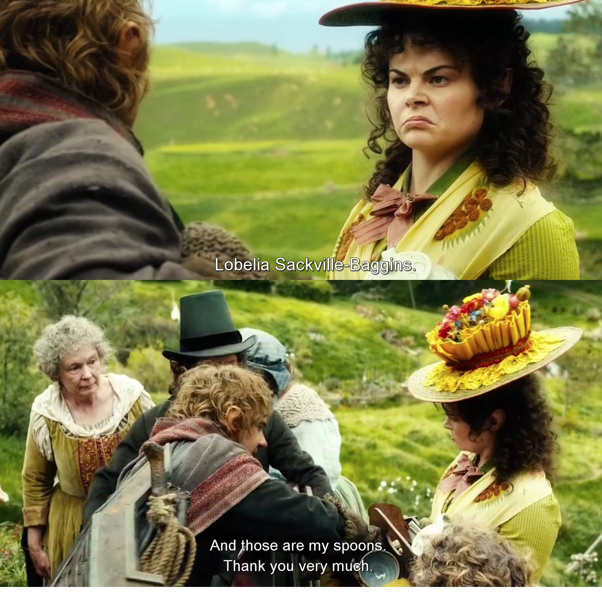 In 2012 The Hobbit An Unexpected Journey, Old Bilbo says he is hiding