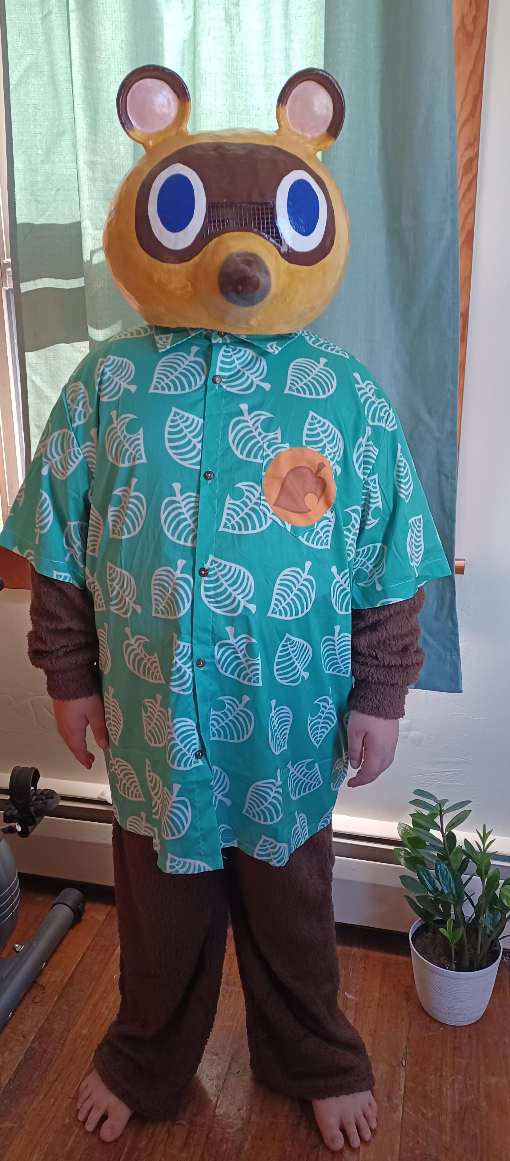 My son's Halloween costume (my dad made the mask) r/AnimalCrossing