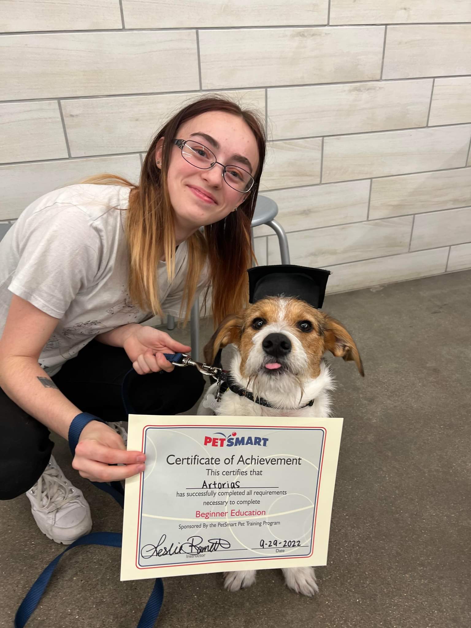 My Puppy Artorias Graduated From His Beginner Level Training Today! r