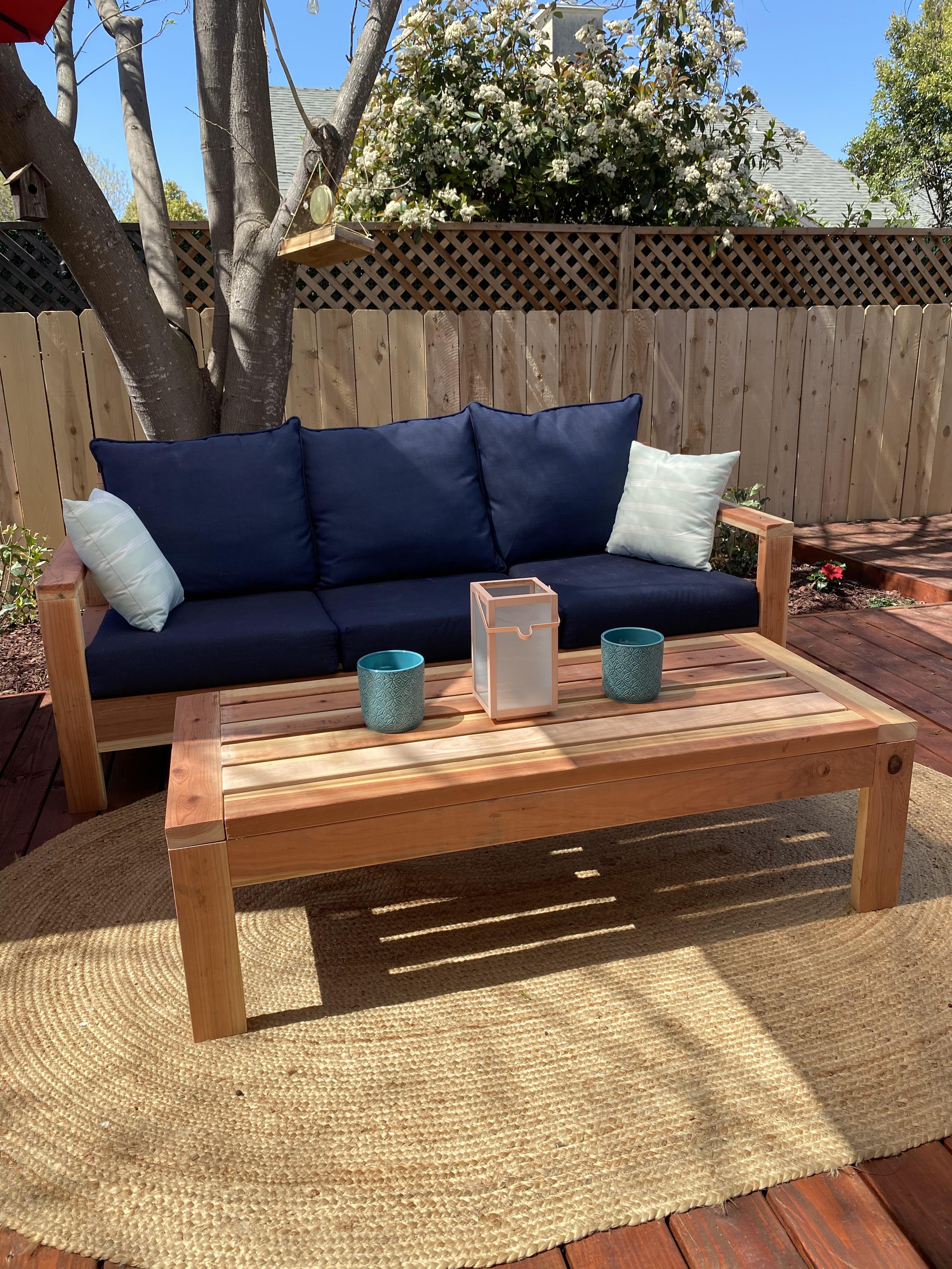 What would you use to finish this redwood outdoor furniture? I want it to be pretty subtle (I