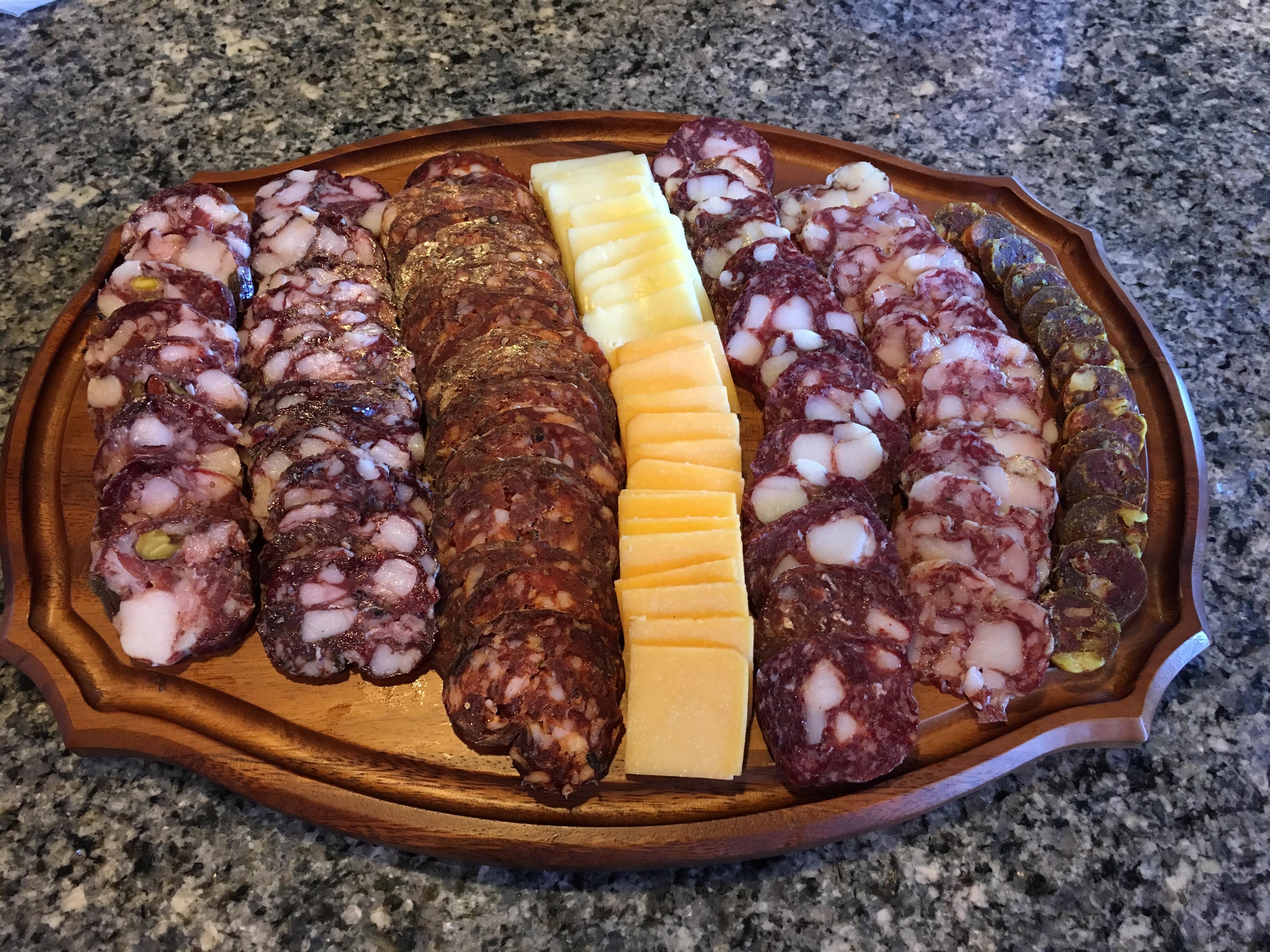Charcuterie platter for my birthday party Mortadella, Salami di Genoa
