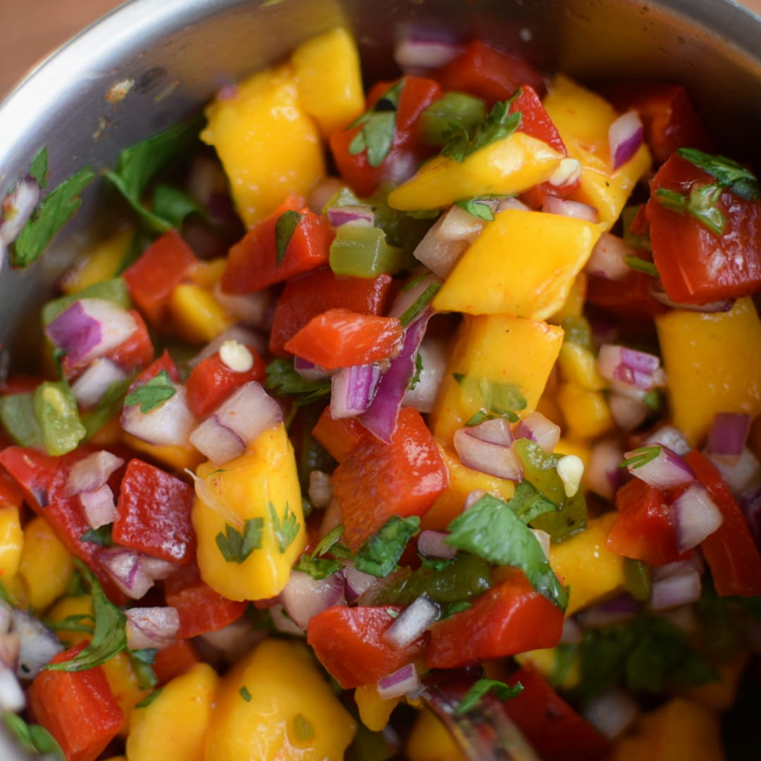 Mango and Roasted Pepper Salsa Newbie here! Someone this