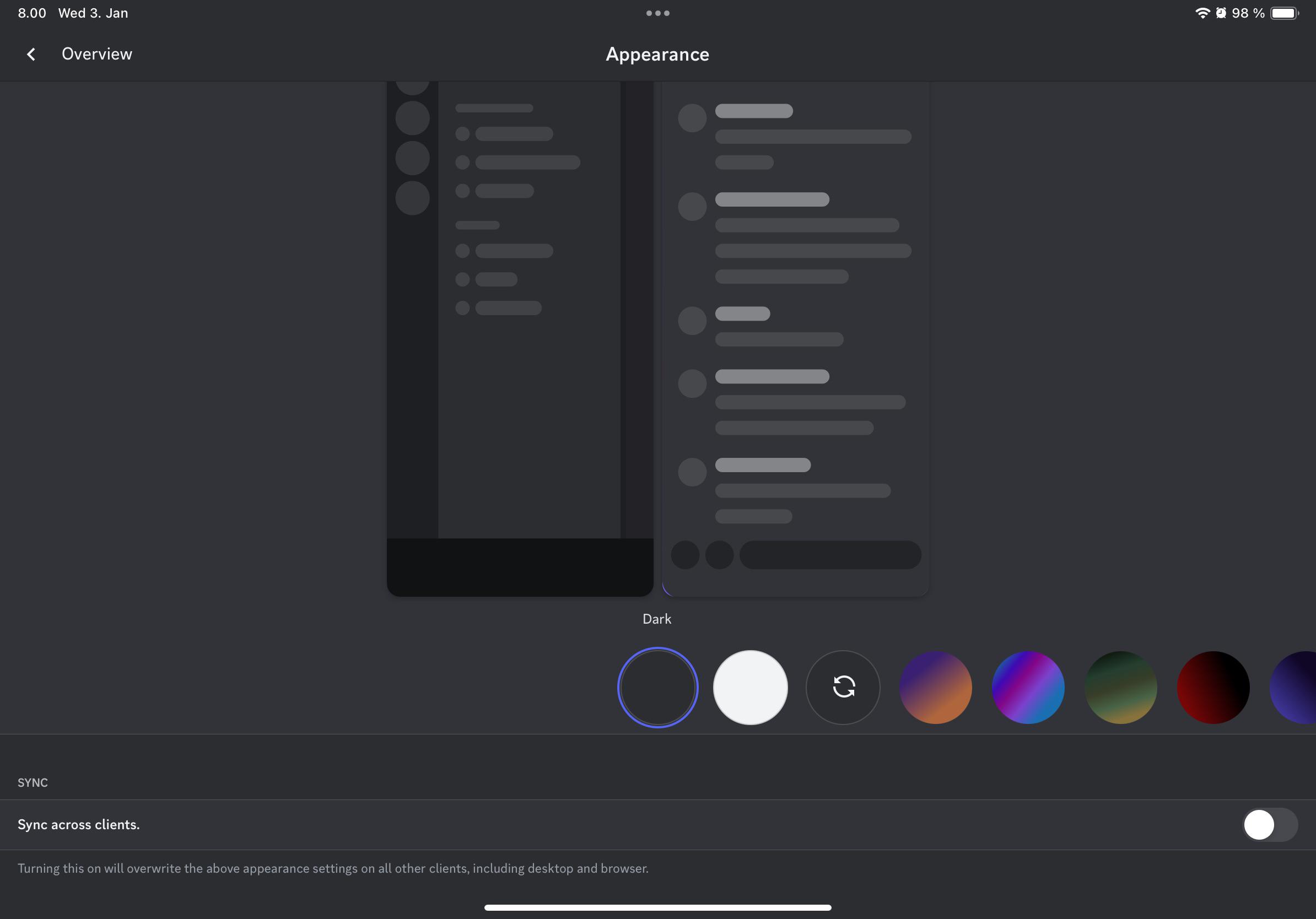 I woke up today and the AMOLED Dark Mode was gone from my iPad. Why