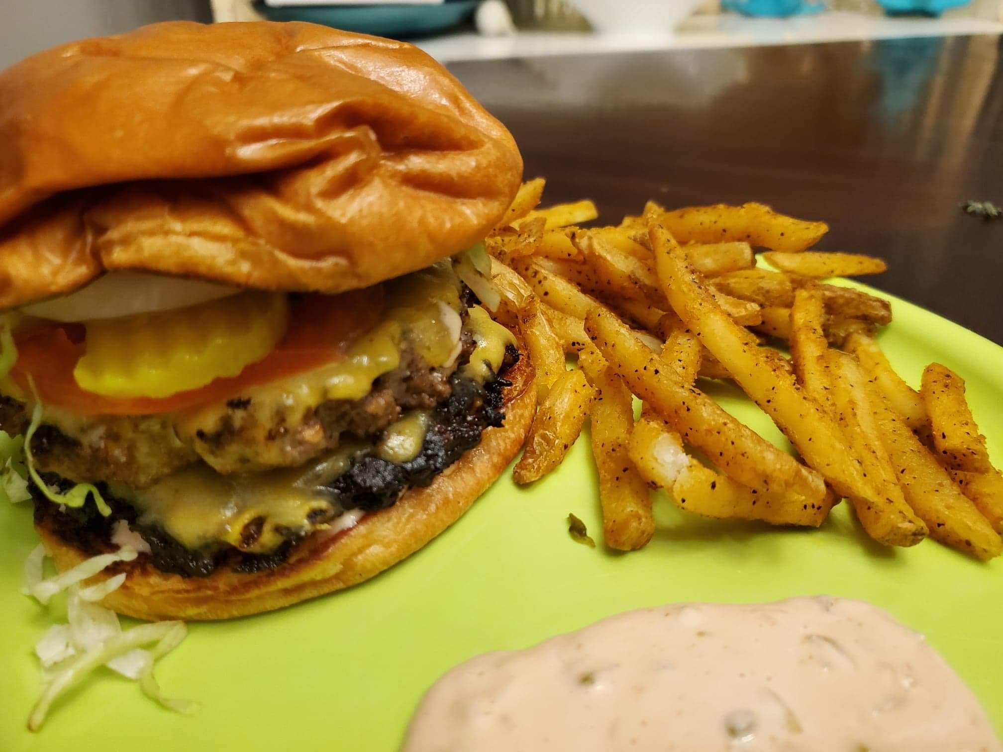 Made smash burgers in the cast iron for the first time, never going