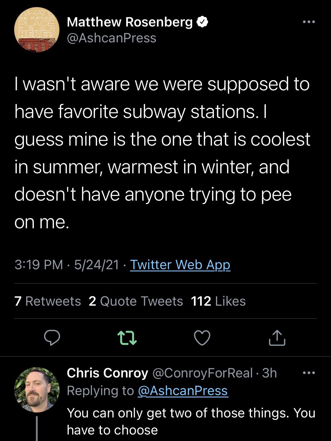 Because YangGang is apparently Team Times Sq, what are your two subway