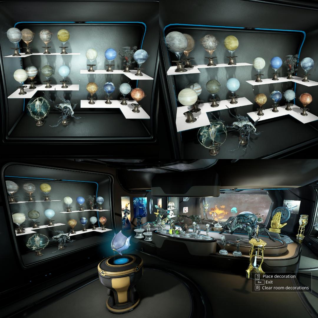Warframe Decorations Decoration mode allows you to customize