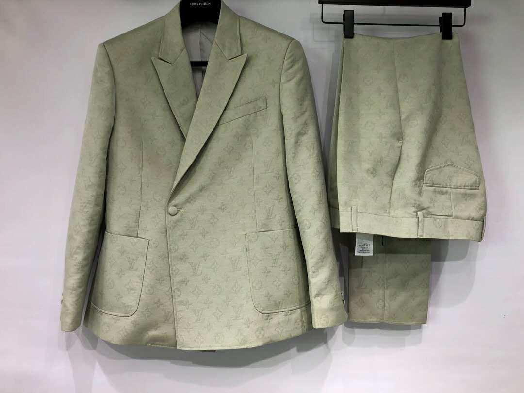 [FIND] Louis Vuitton by Virgil Abloh Mint Green Monogram Suit Jacket