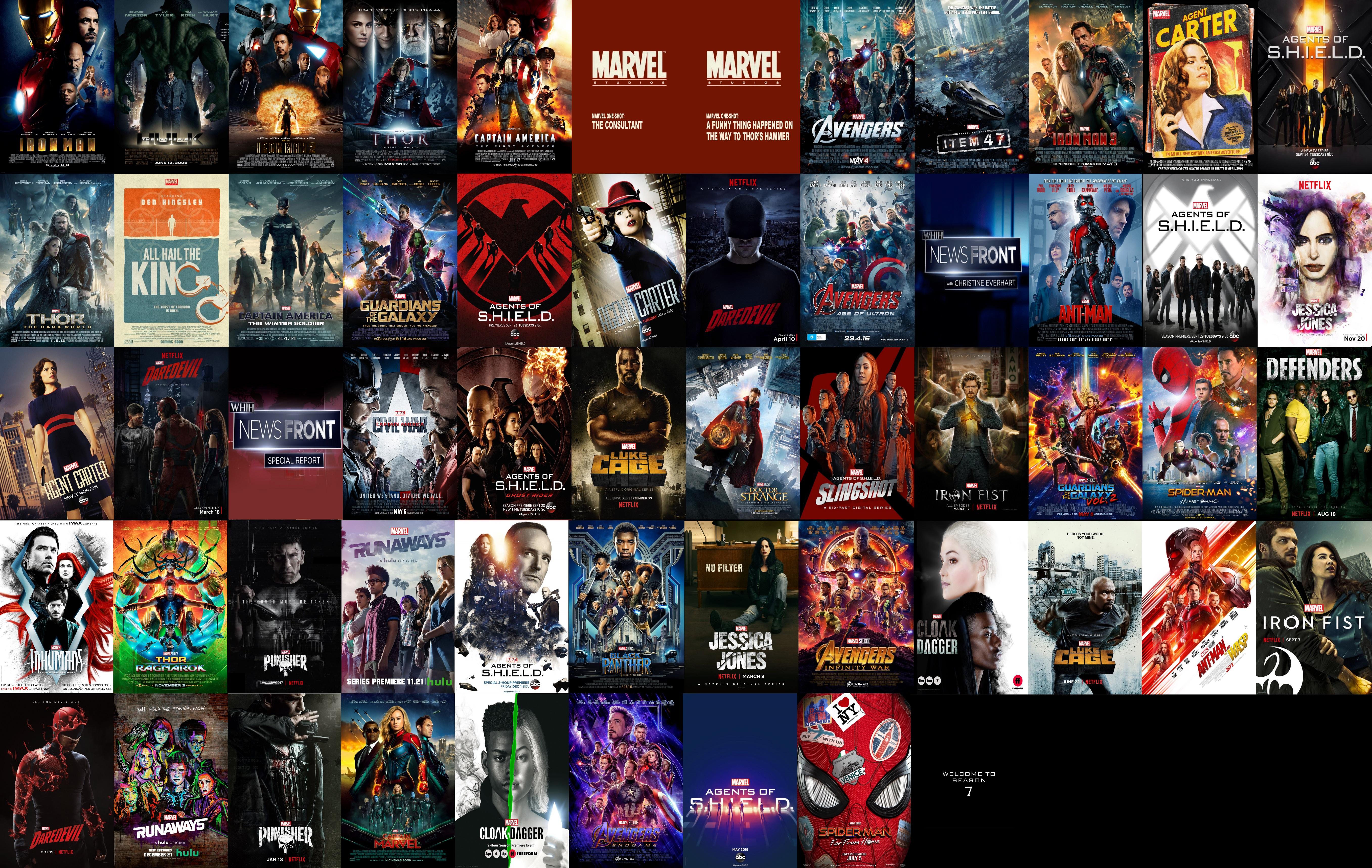 Complete MCU release timeline posters 20082019 marvelstudios