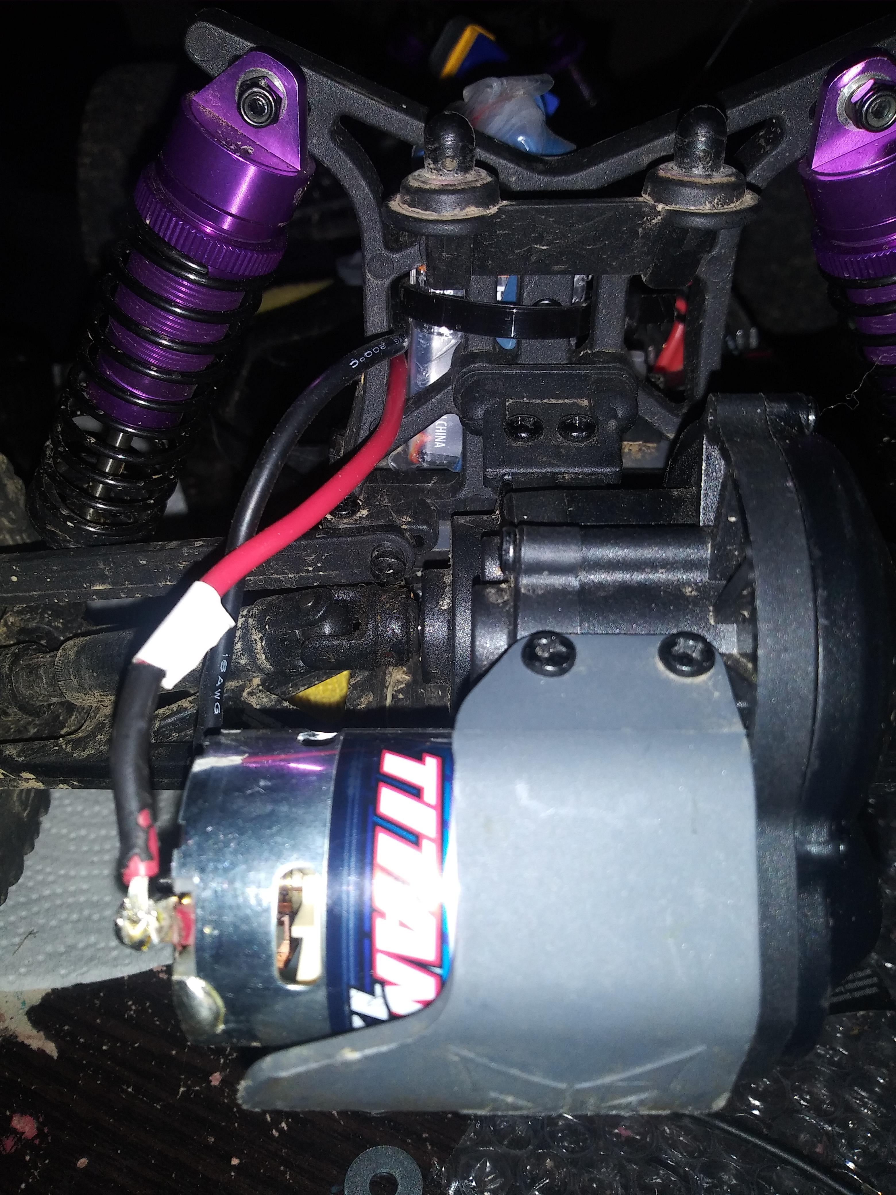My Ecx Amp MT engine swap ,Titan 12T with aluminum spur gear 87T and a