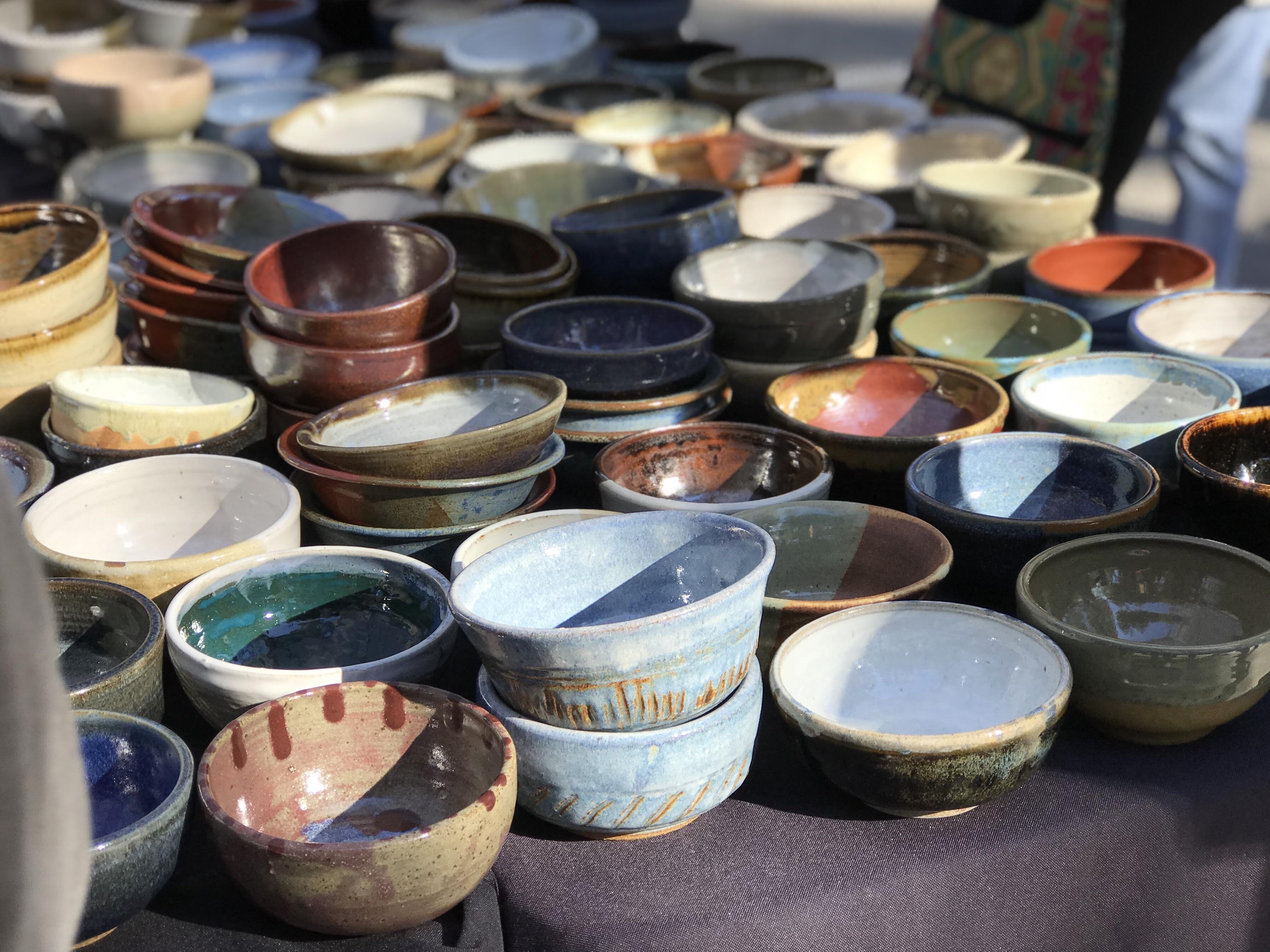Chili & Bowl sale at the McGroarty Arts Center, Los Angeles. Buy a bowl