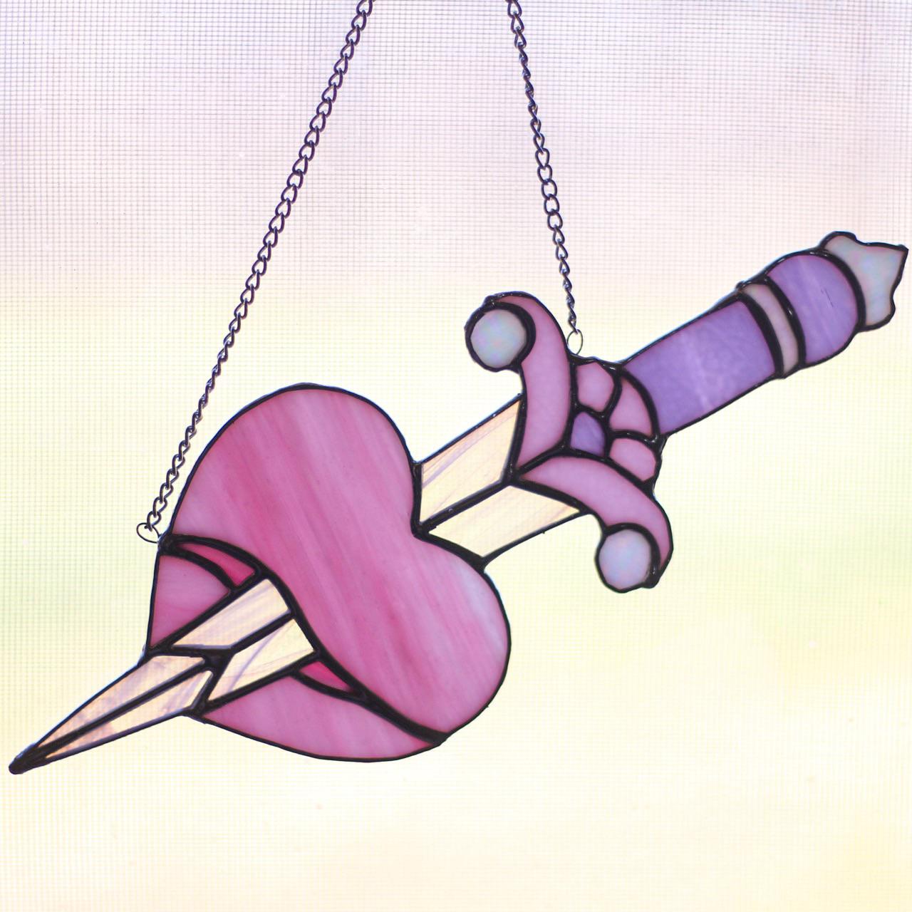 Pastel Dagger, stained glass, me, 2021 r/Art