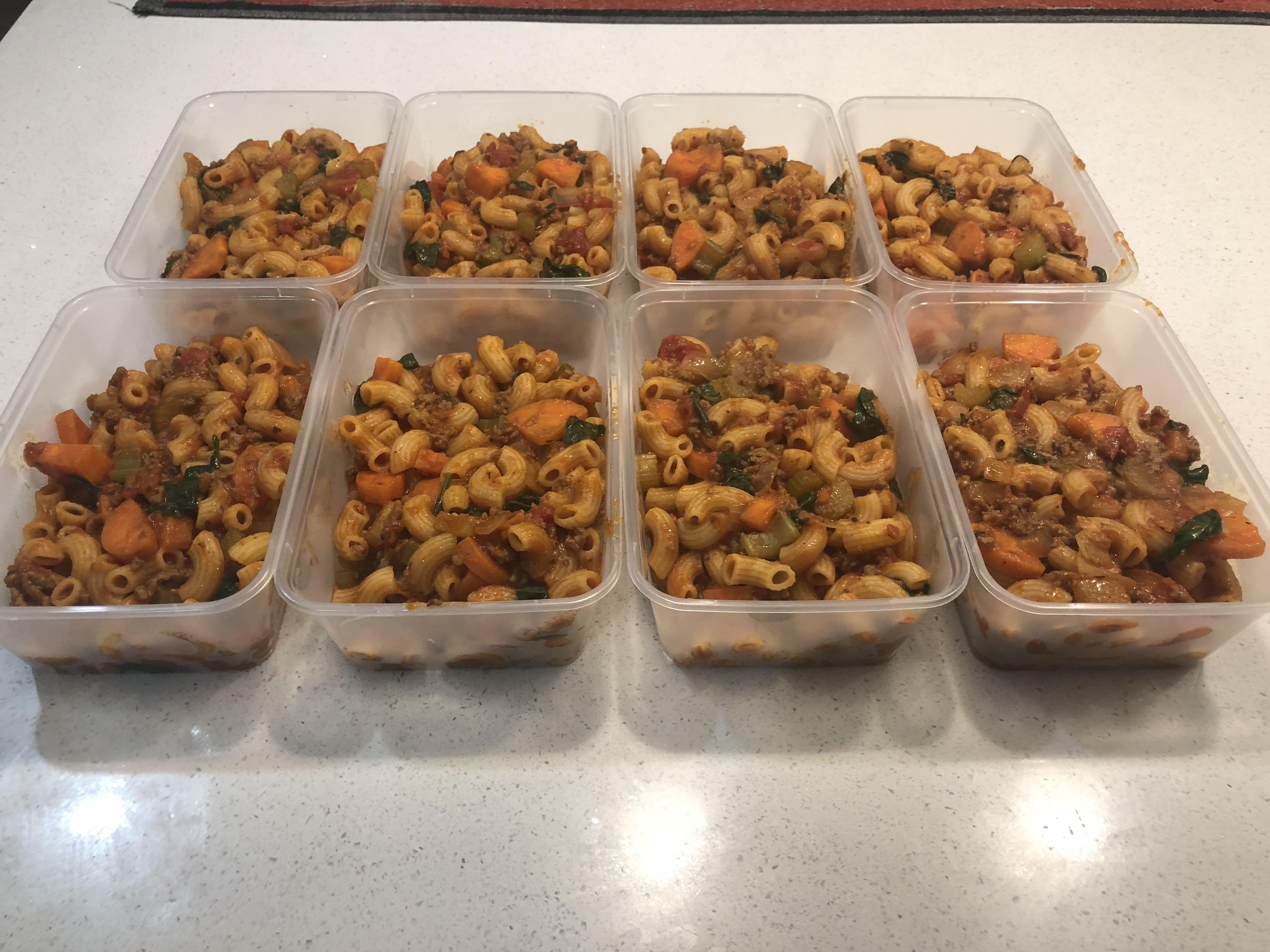 2 a meal. Cheap, easy, filling pasta. r/MealPrepSunday