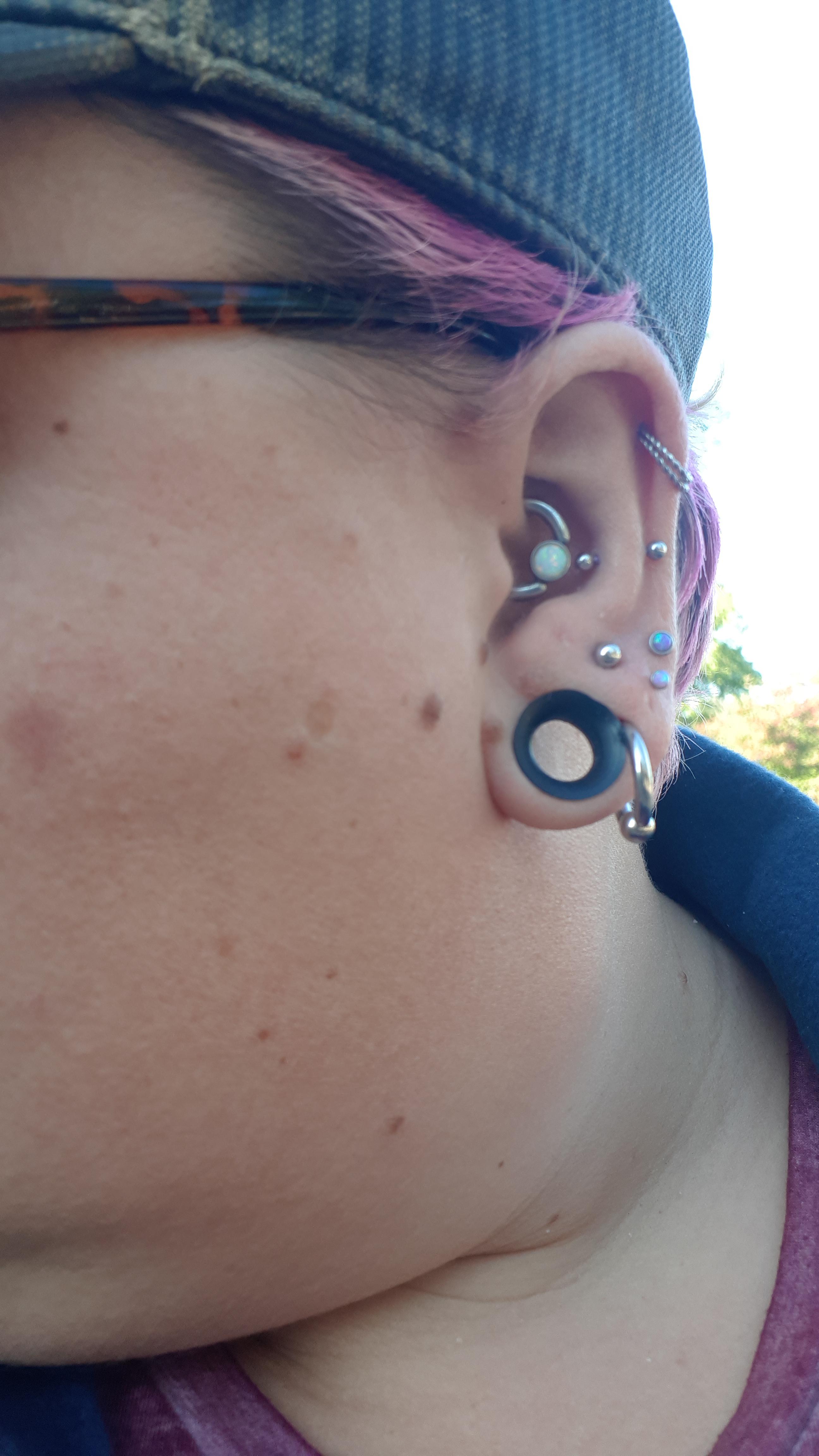 Got my high lobe done on both ears Friday. Gotta love free piercings in lue of letting the