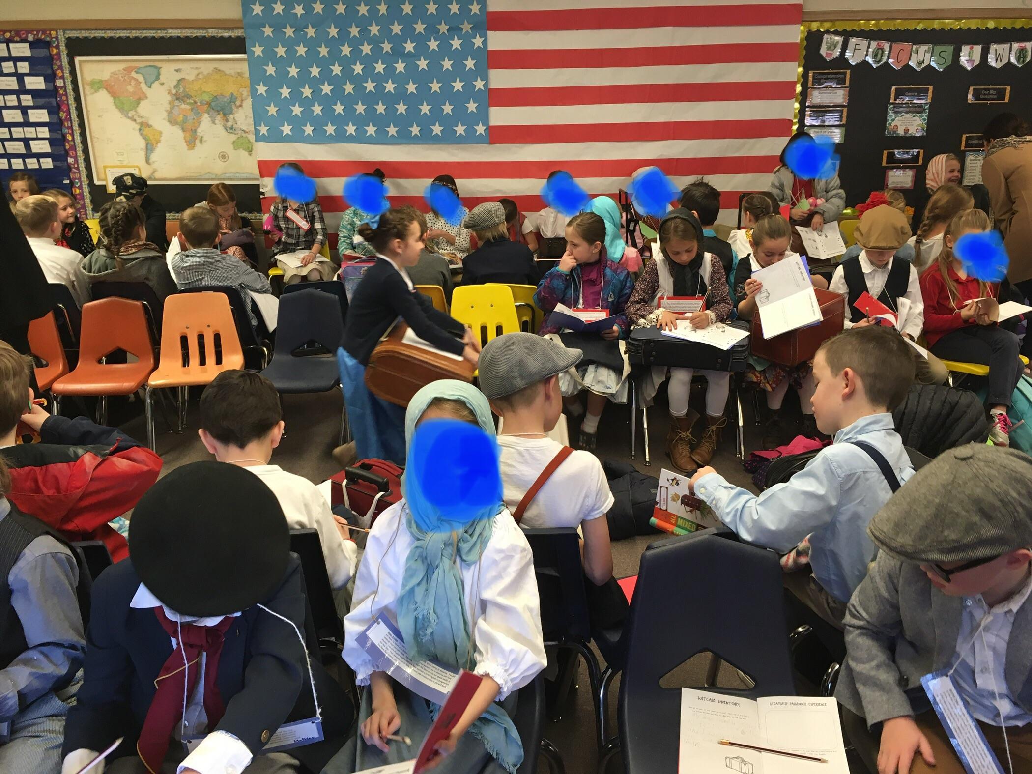A charter school in Salt Lake City does a big immigration simulation