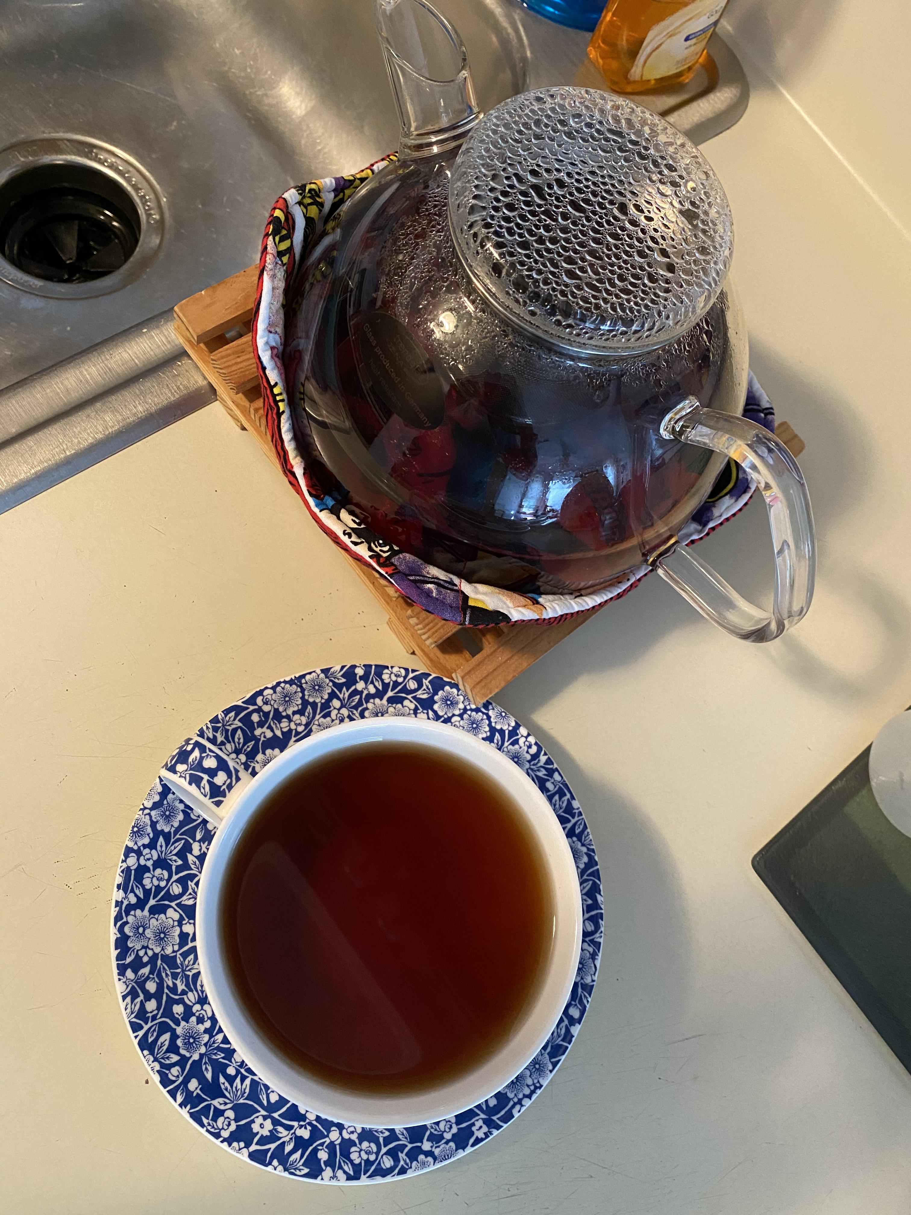 Today’s blend selected for comfort since Earl Grey is a favorite. Using